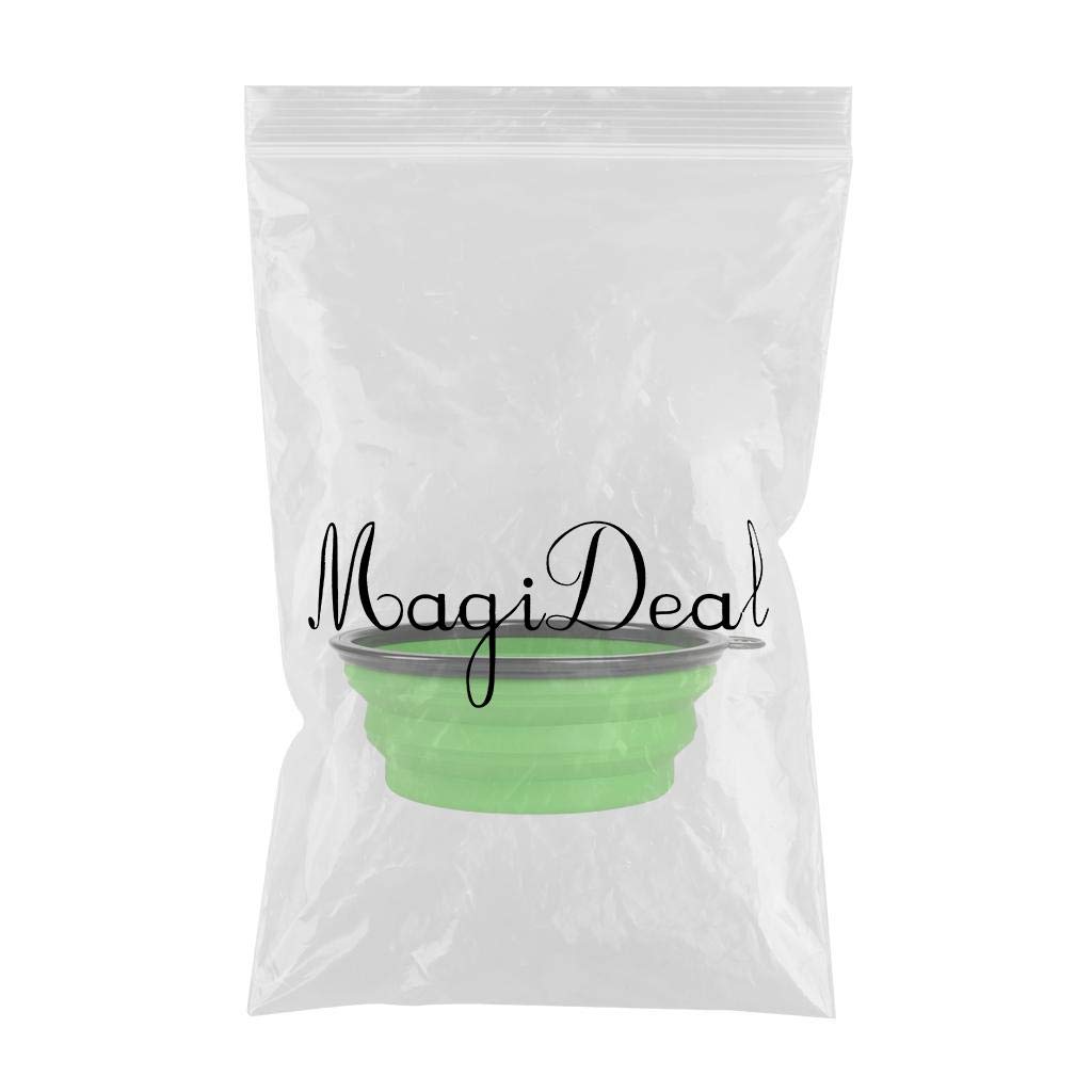 SECRET DESIRE Slow Feeder Dog Bowl - Collapsible Pet Food & Water Dish for Cats & Dogs - Anti-Choking Design for Fast Eaters - Perfect for Travel, Camping & Home Use (Green)