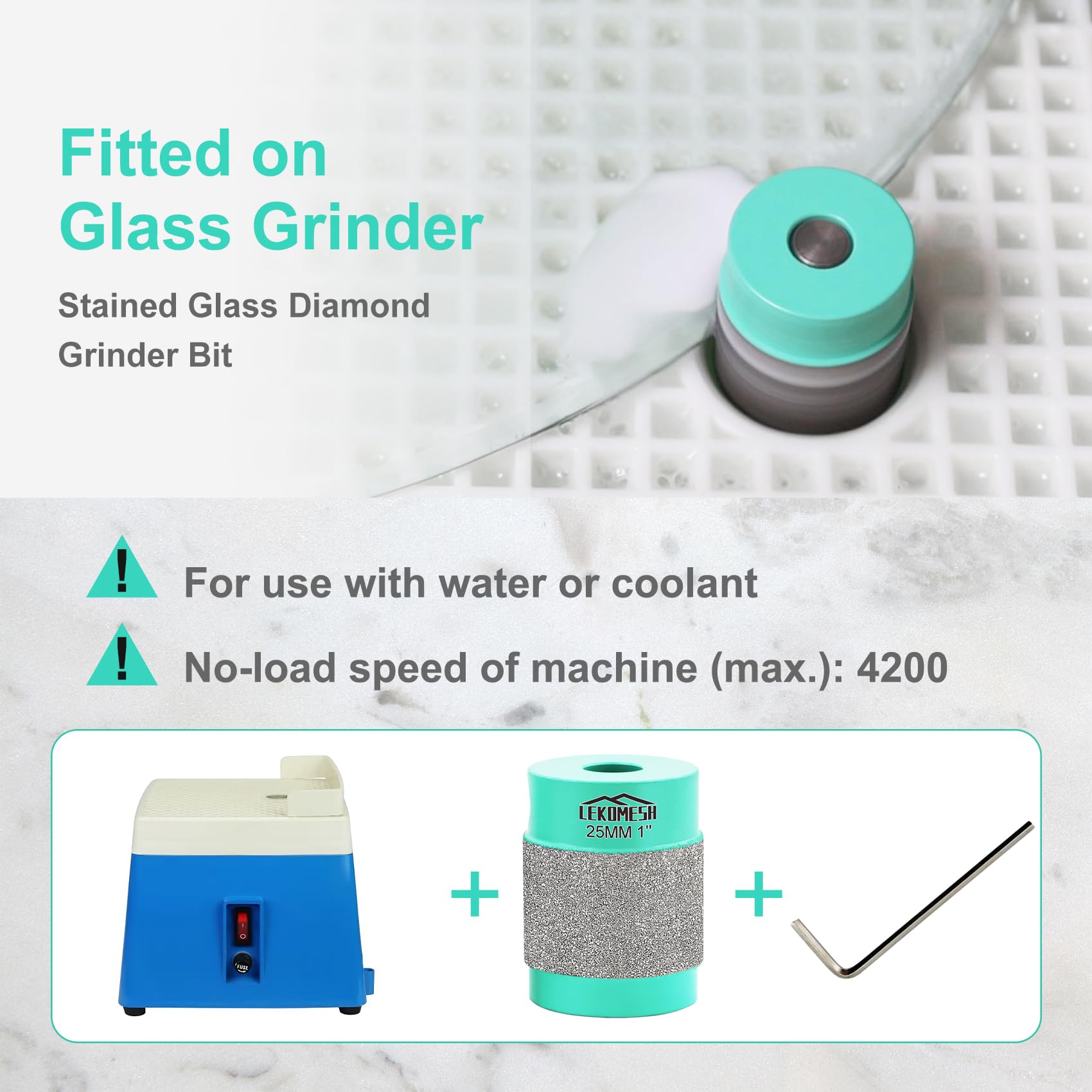 Diamond Grinder Bits for Stained Glass - 1 3/4