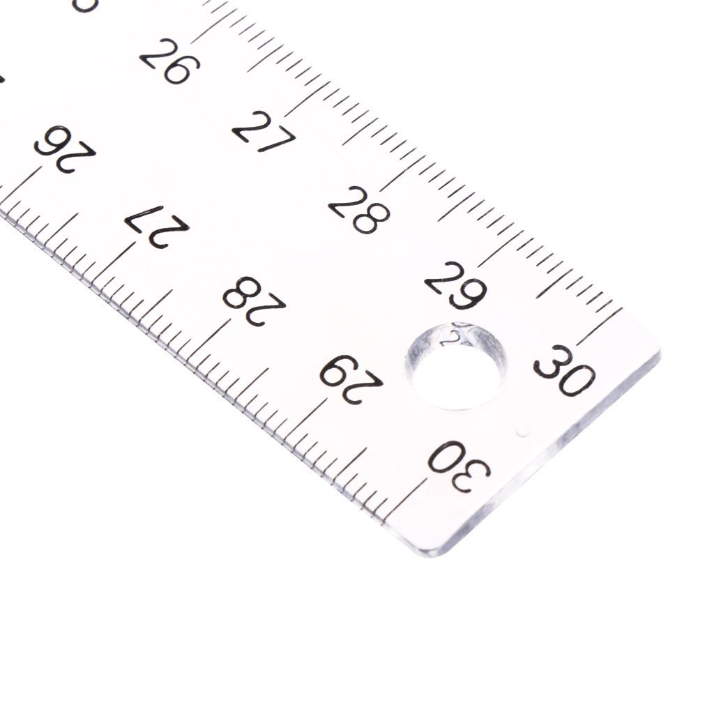 Youngy 12 Inch Plastic T-Square Ruler - Double-Sided Metric Measurement Tool for Drafting, Engineering & DIY Projects