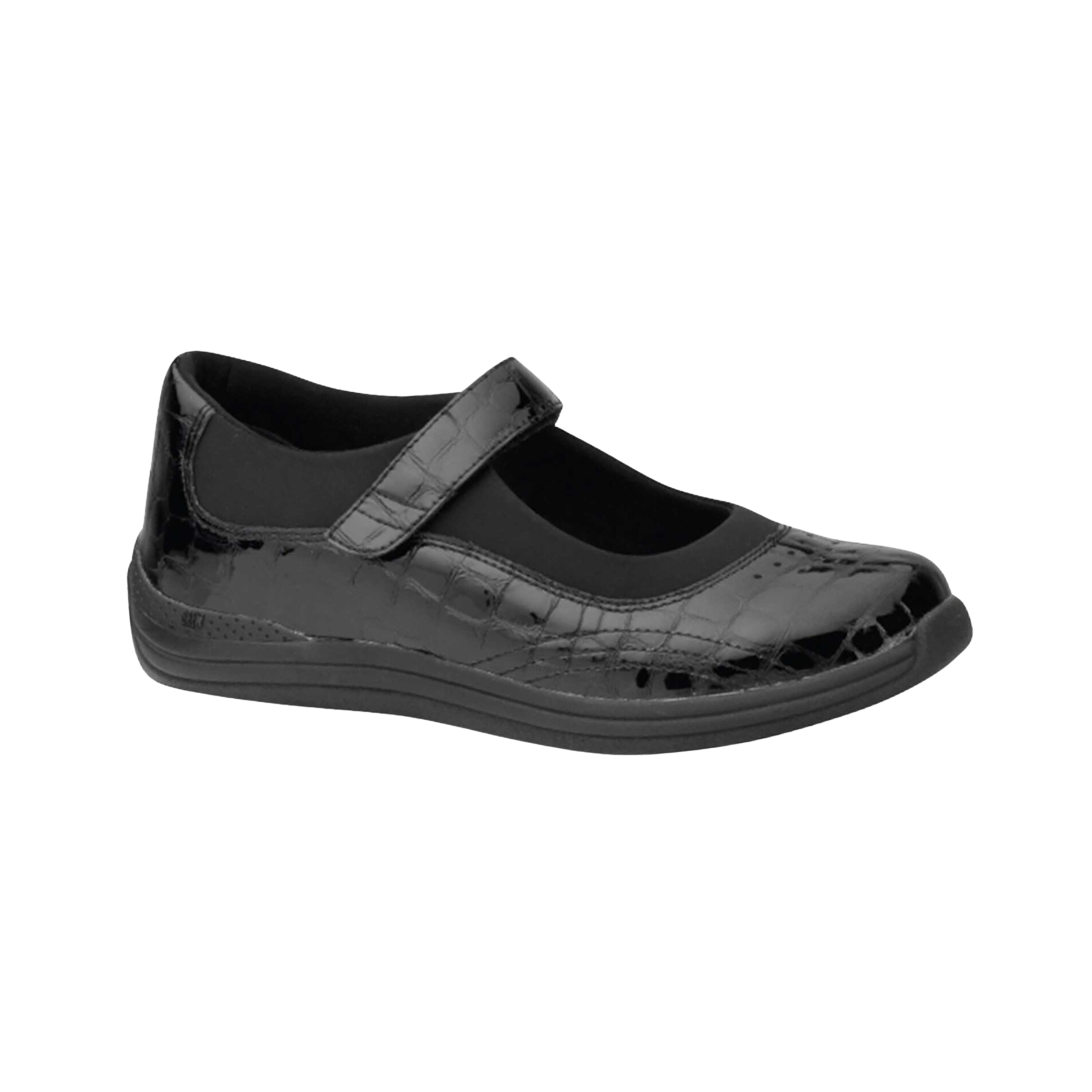 Women's Wide Width Rose & Black Croc Comfort Shoes - Stylish & Supportive Footwear for Work, Walking, and Casual Outings