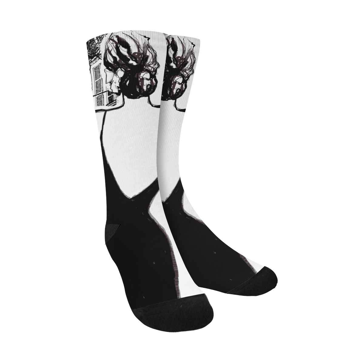 Red Rose Pattern Unisex Athletic Crew Socks for Men & Women - Comfortable Sports Socks for Running, Gym, Yoga & Everyday Wear