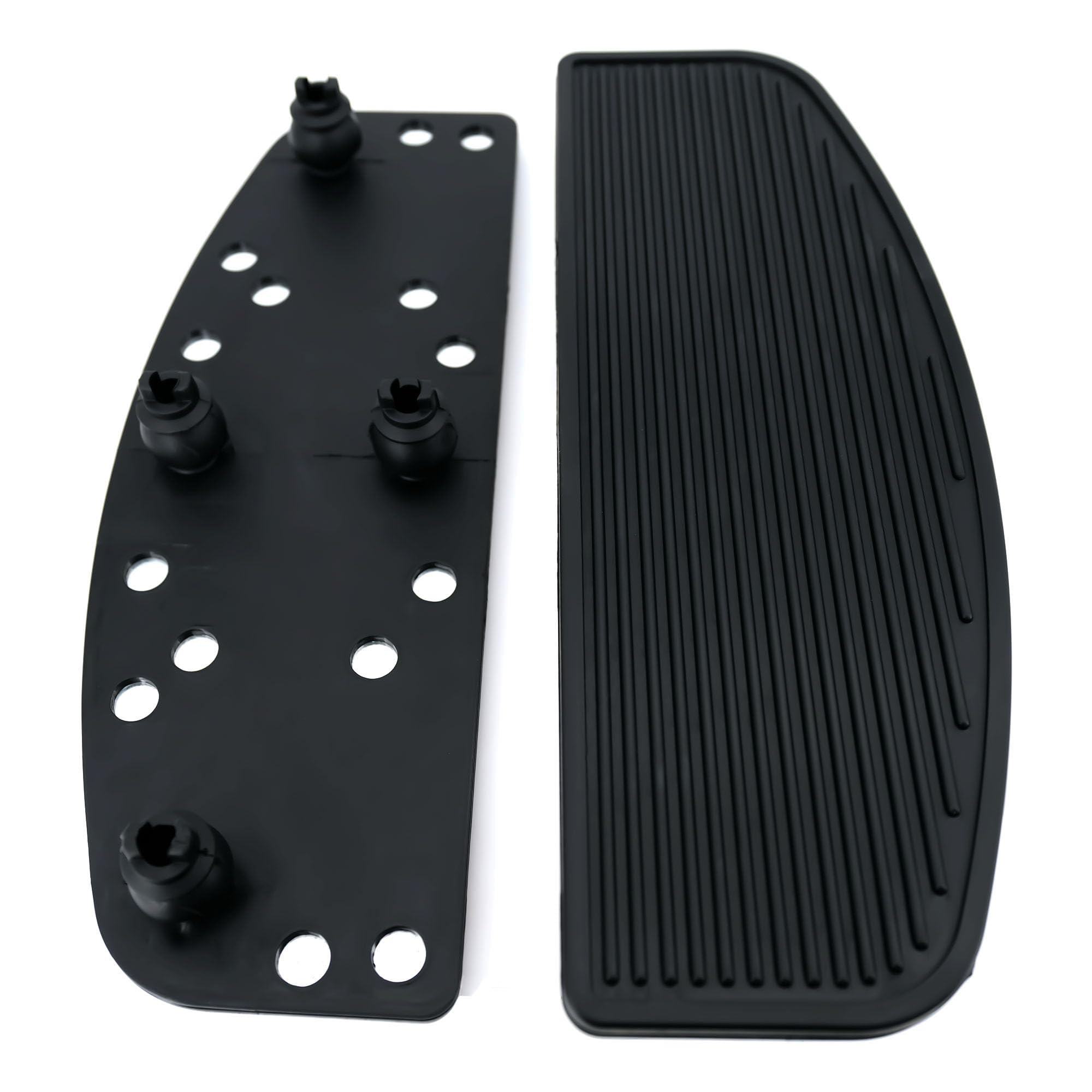Harley Touring Motorcycle Floorboards - 1 Pair Black Rubber Foot Rest Inserts for Electra Glide, Road Glide, Road King & Softail Models | Enhanced Comfort & Grip for Long Rides & Cruising