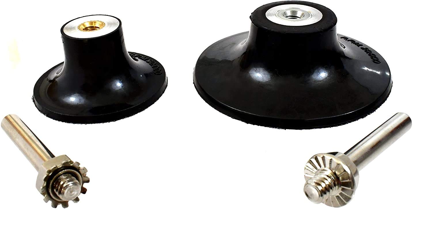 2 Inch & 3 Inch Combo Disc Pad Holder with ¼” Shank - Die Grinder Sanding Tool for Roloc Quick Change Disc Attachments - Perfect for Polishing, Sanding & Surface Preparation - Ideal for Metalworking, Woodworking & Automotive Detailing
