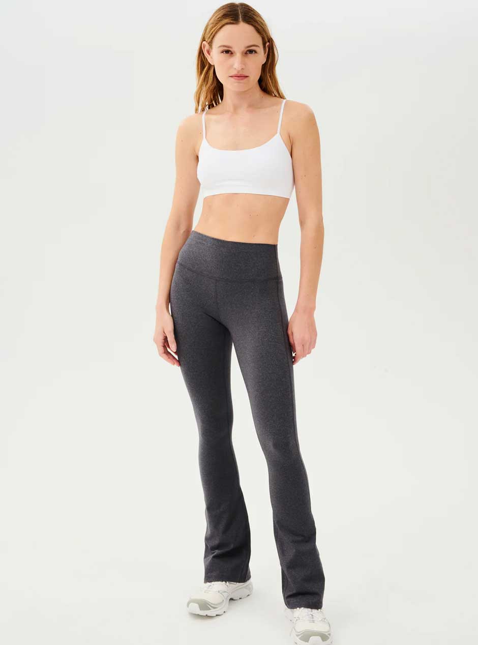 Splits59 Women's Raquel High Waist Flared Yoga Pants - Comfortable Workout Leggings for Women, Stretchy & Breathable (Heather Grey) | Perfect for Yoga, Pilates, Gym & Casual Wear