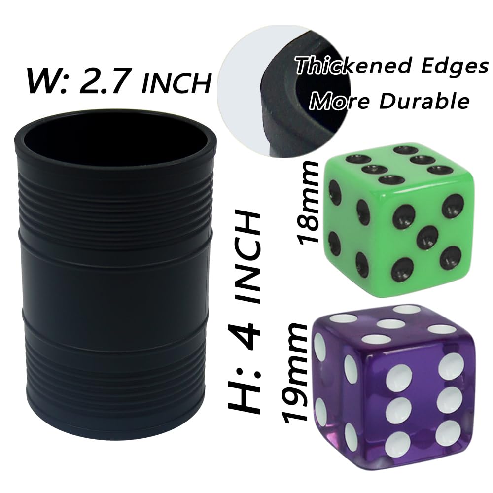 Graduation Gift Dice Stacking Cup Set - 4 Purple 19mm & 5 Green 18mm Standard 6-Sided Dice with Storage Bag & Magic Tricks Guide - Perfect for Board Games, Parties, and Magic Shows
