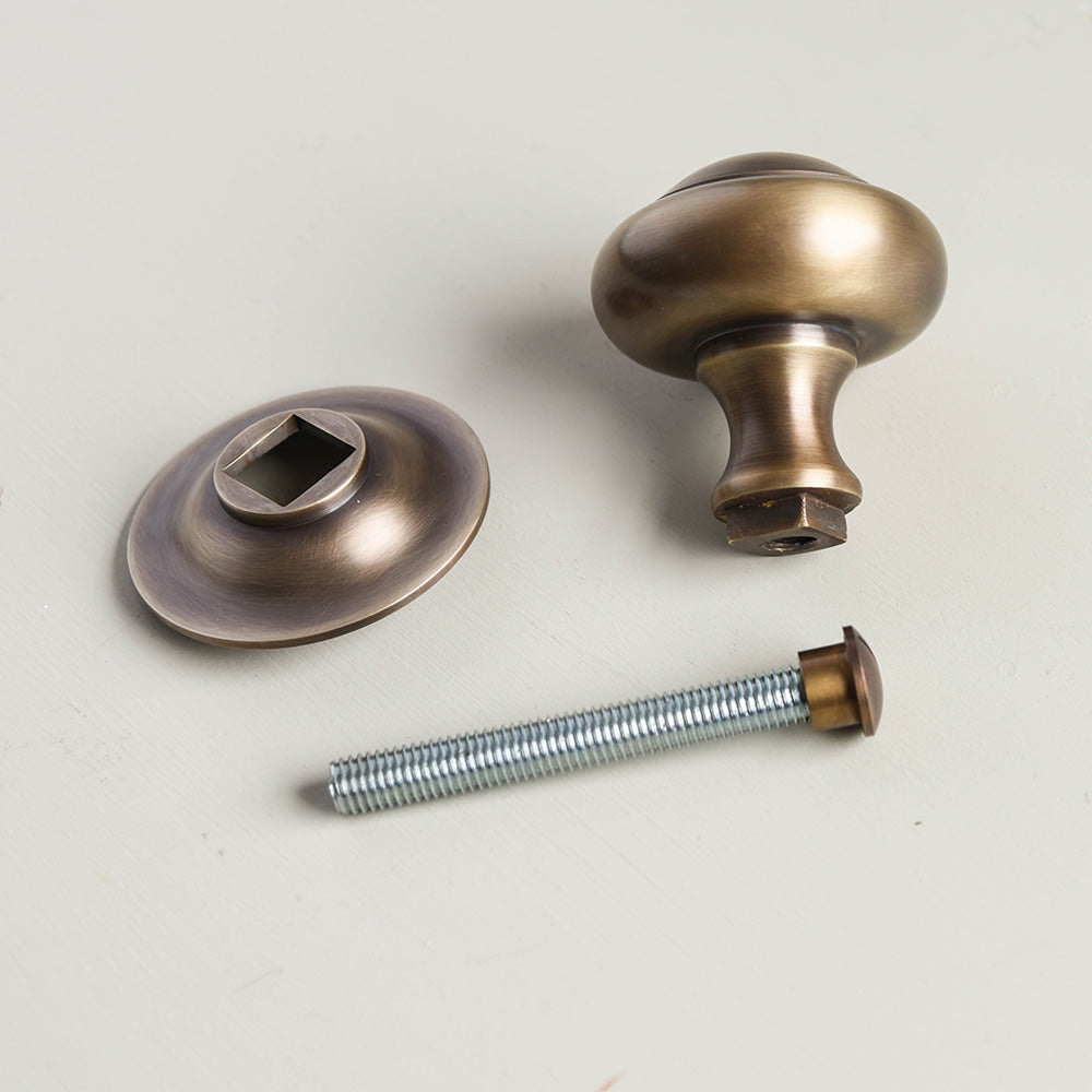 Vintage 3 Inch Round Door Pull in Antique Brass - Perfect for Cabinets, Drawers, and Furniture Hardware