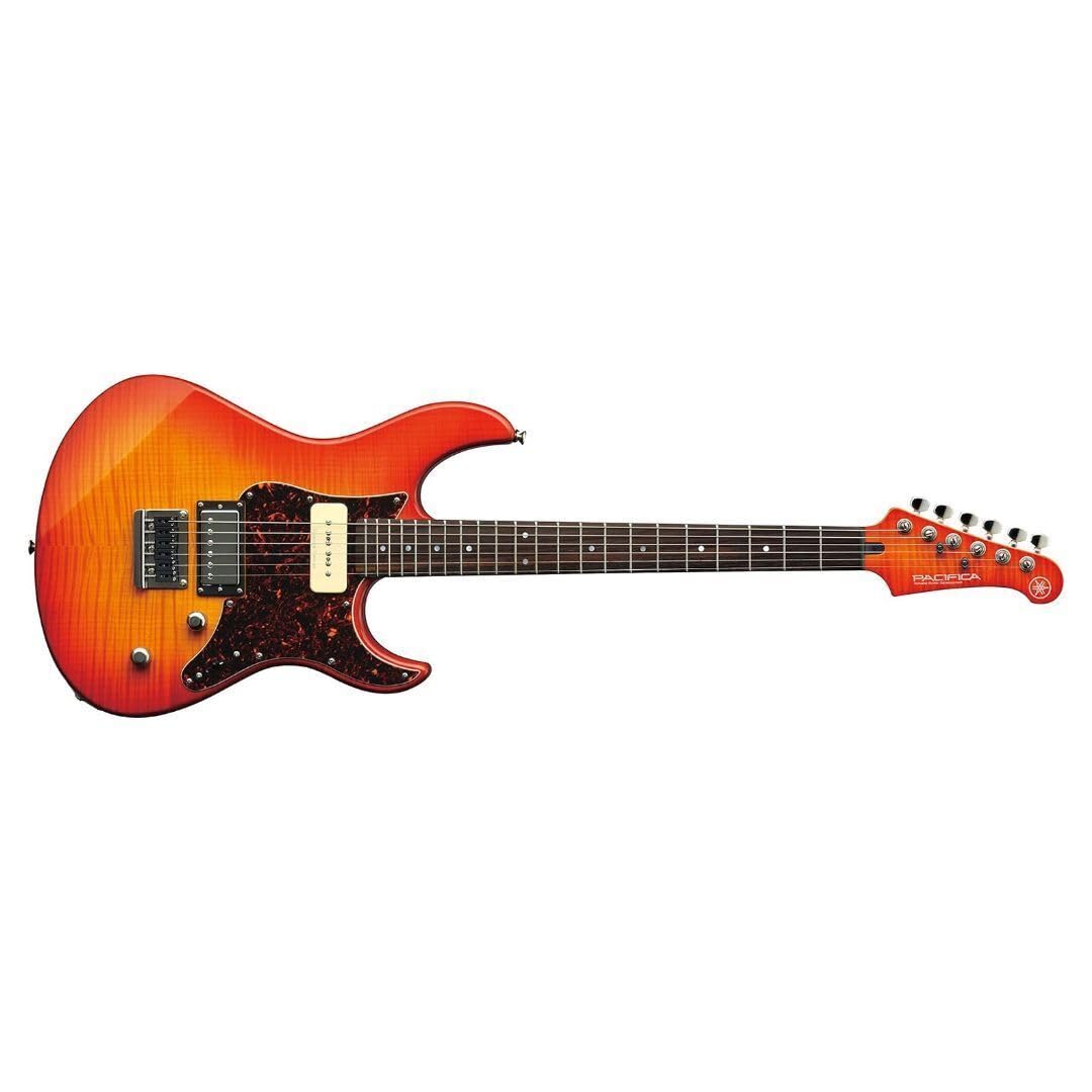 Yamaha Pacifica PAC611HFM LAB Solid-Body Electric Guitar - Light Amber Burst | Professional Electric Guitar for Rock, Blues & Studio Recording