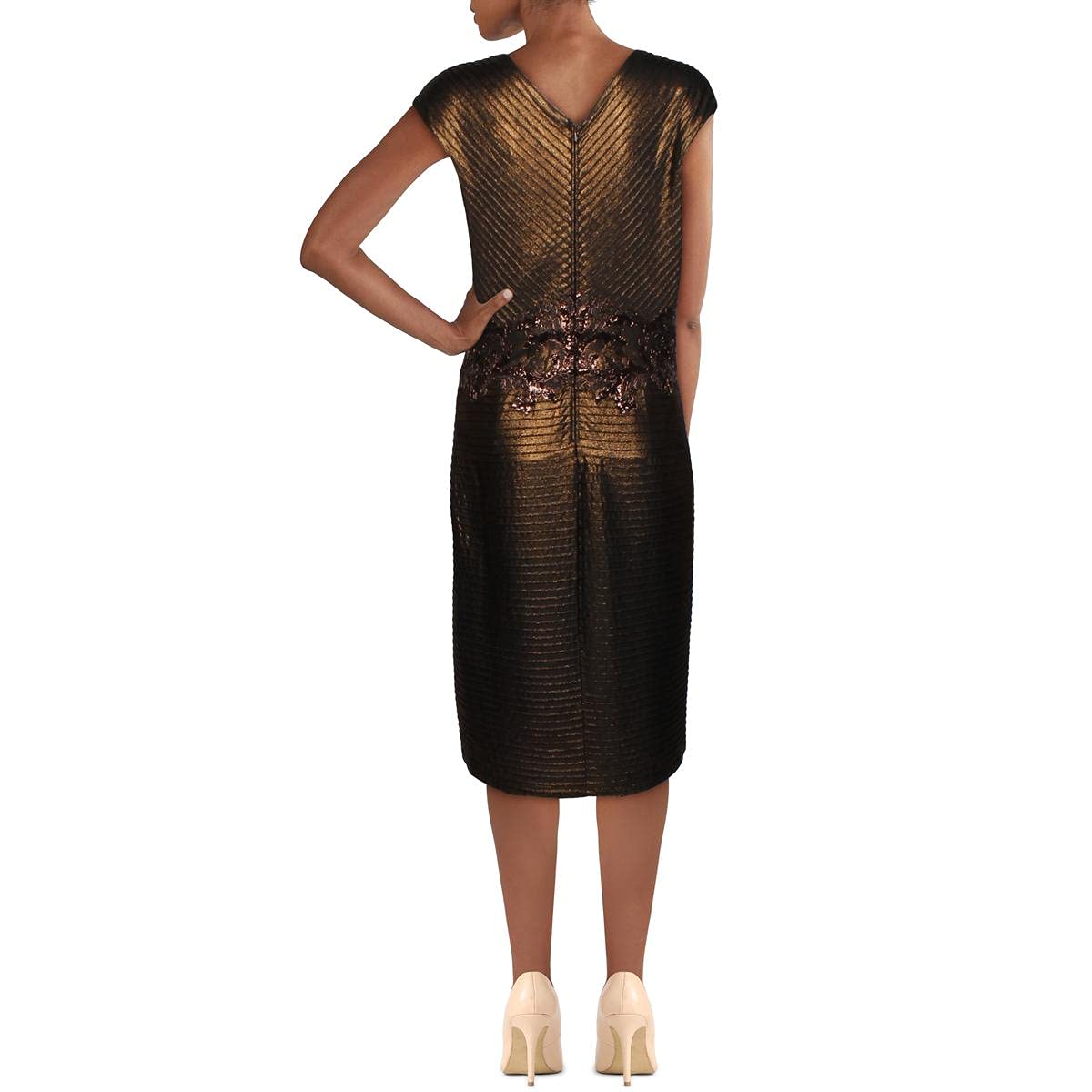 Tadashi Shoji Women's Sequin Cocktail Dress - Elegant Evening Gown for Parties, Weddings & Special Occasions
