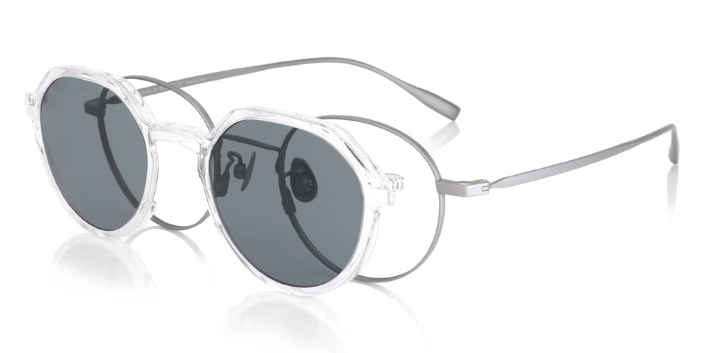 JINS x Snow Peak JINS Switch Titanium 017 00 Sunglasses - Lightweight Titanium Frame for Outdoor Adventures, Hiking & Travel