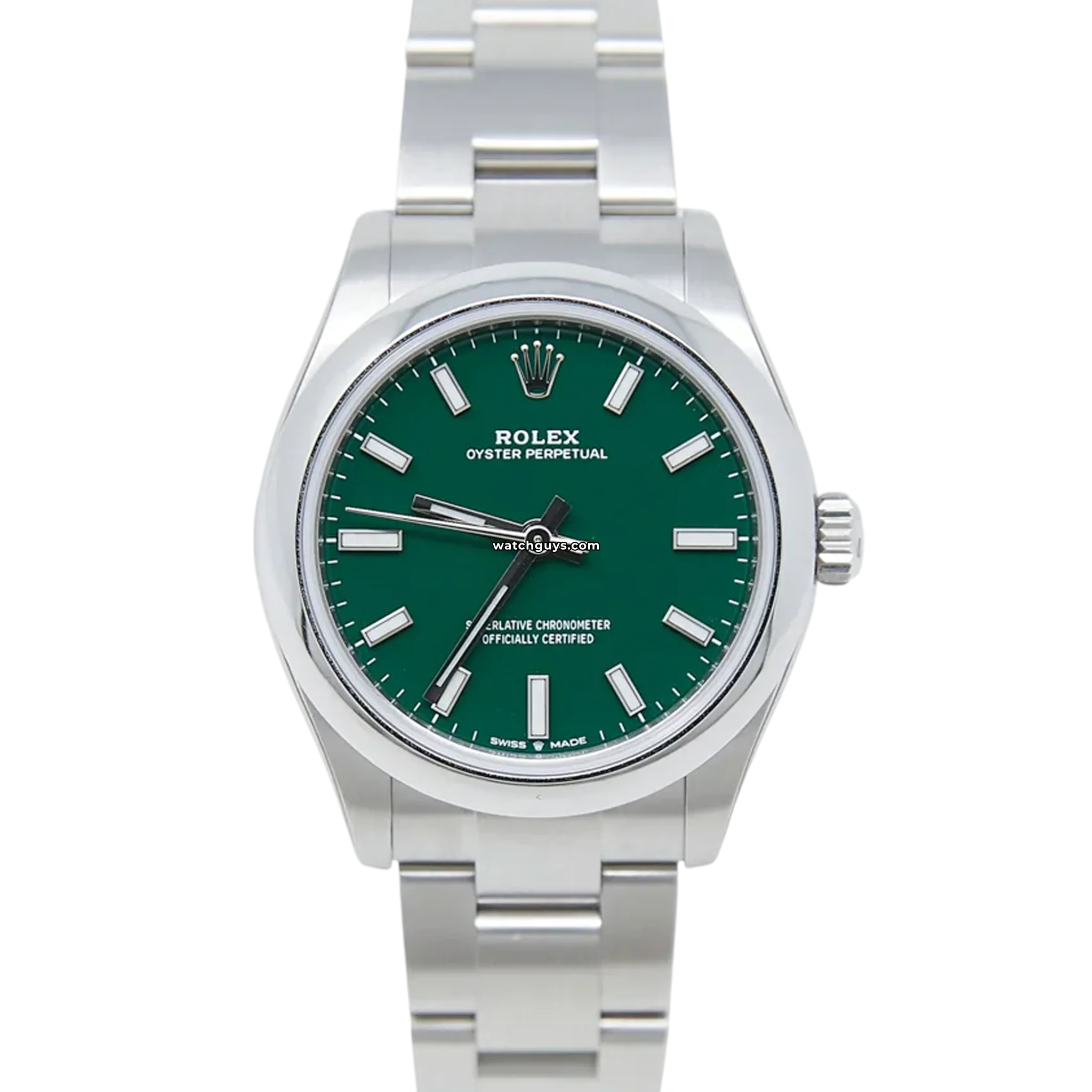 Authentic Rolex Oyster Perpetual 277200 Watch - 34mm Green Dial Stainless Steel - Luxury Dress Watch for Men & Women - Perfect for Business, Formal Events & Special Occasions
