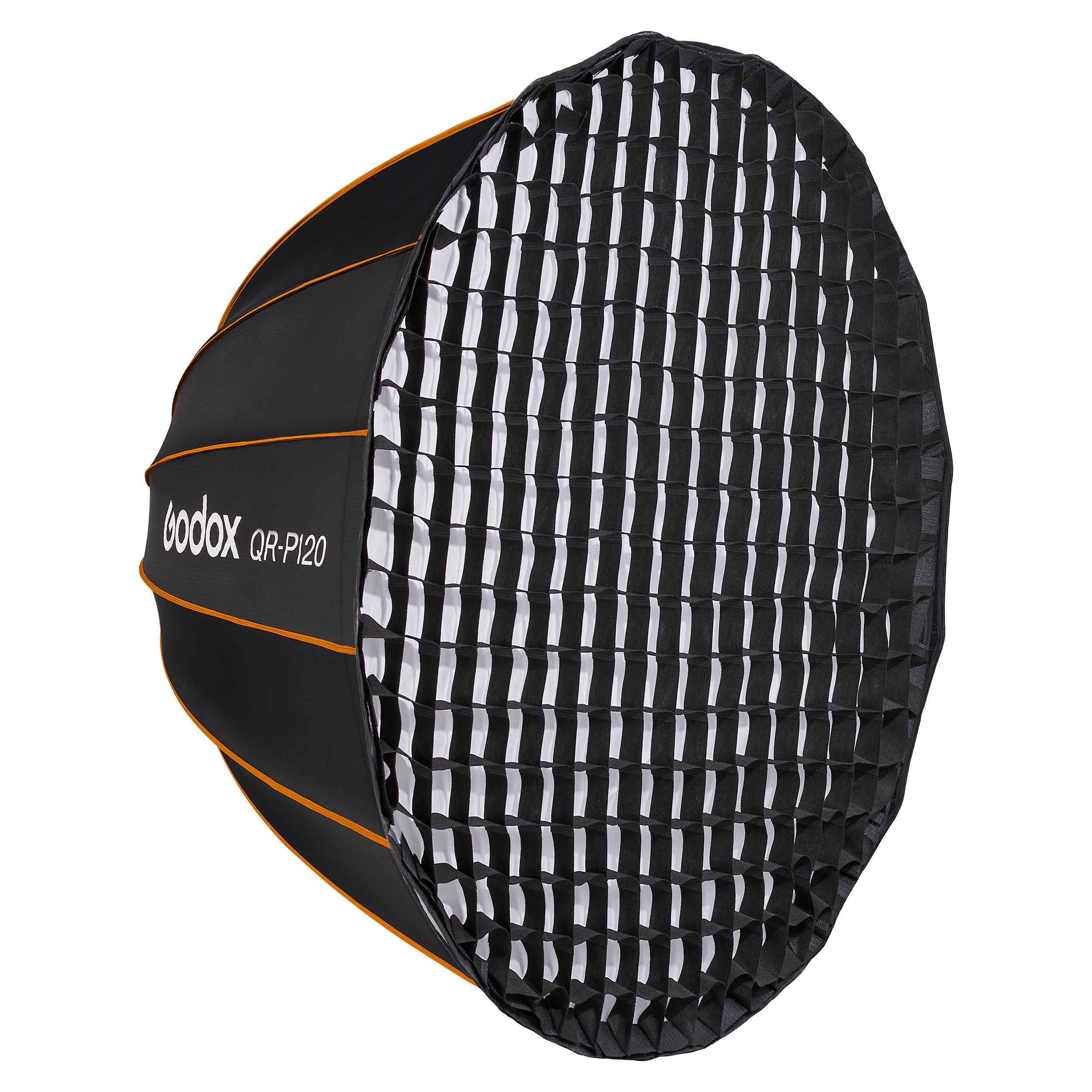QR P120 Quick Release Deep Parabolic Softbox with Honeycomb Grid for Bowens S Mount - Professional Photography Lighting for Studio, Portrait & Product Shoots
