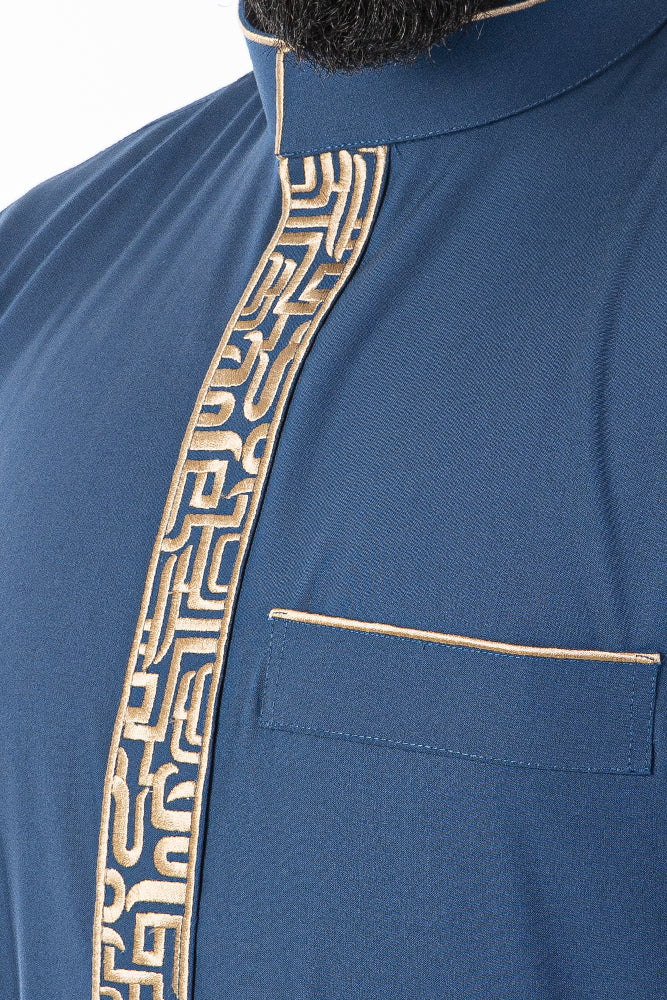 Premium Kashmir Blue Al Huruf Scarf – Luxurious Shawl for Women, Elegant Gift for Special Occasions, Perfect for Weddings, Parties & Daily Wear