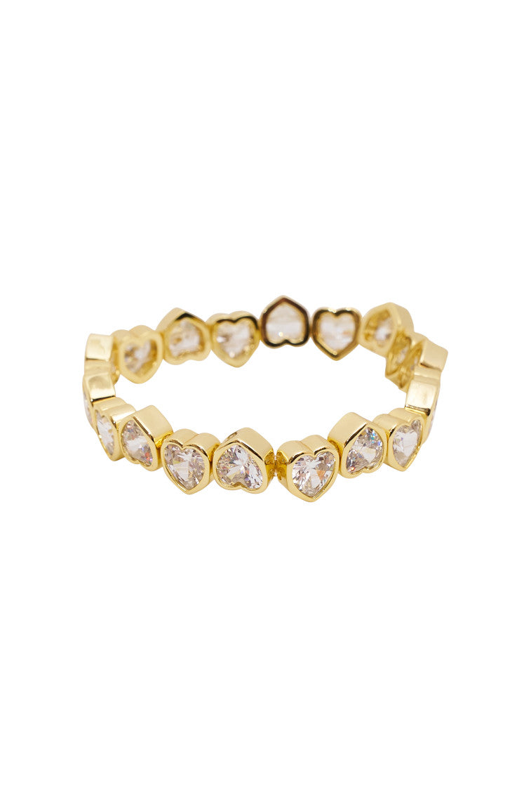 Erin Wachs Large Heart Stretch Bracelet for Women - Adjustable Elastic Beaded Jewelry Gift for Mom, Wife, Girlfriend - Perfect for Valentine's Day, Anniversary & Special Occasions