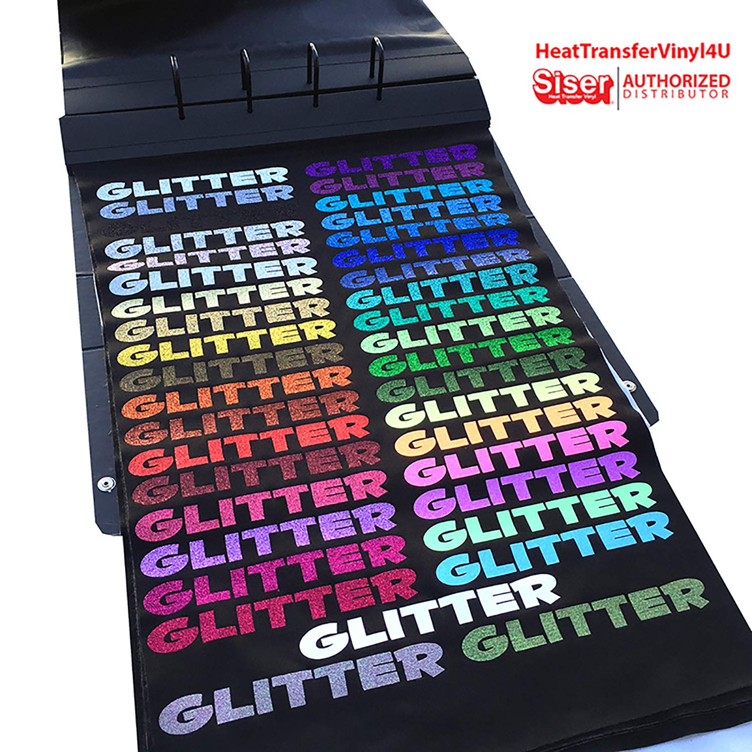 Siser Glitter Iron On Heat Transfer Vinyl Roll - 12 Inches x 25 Yards (11.8