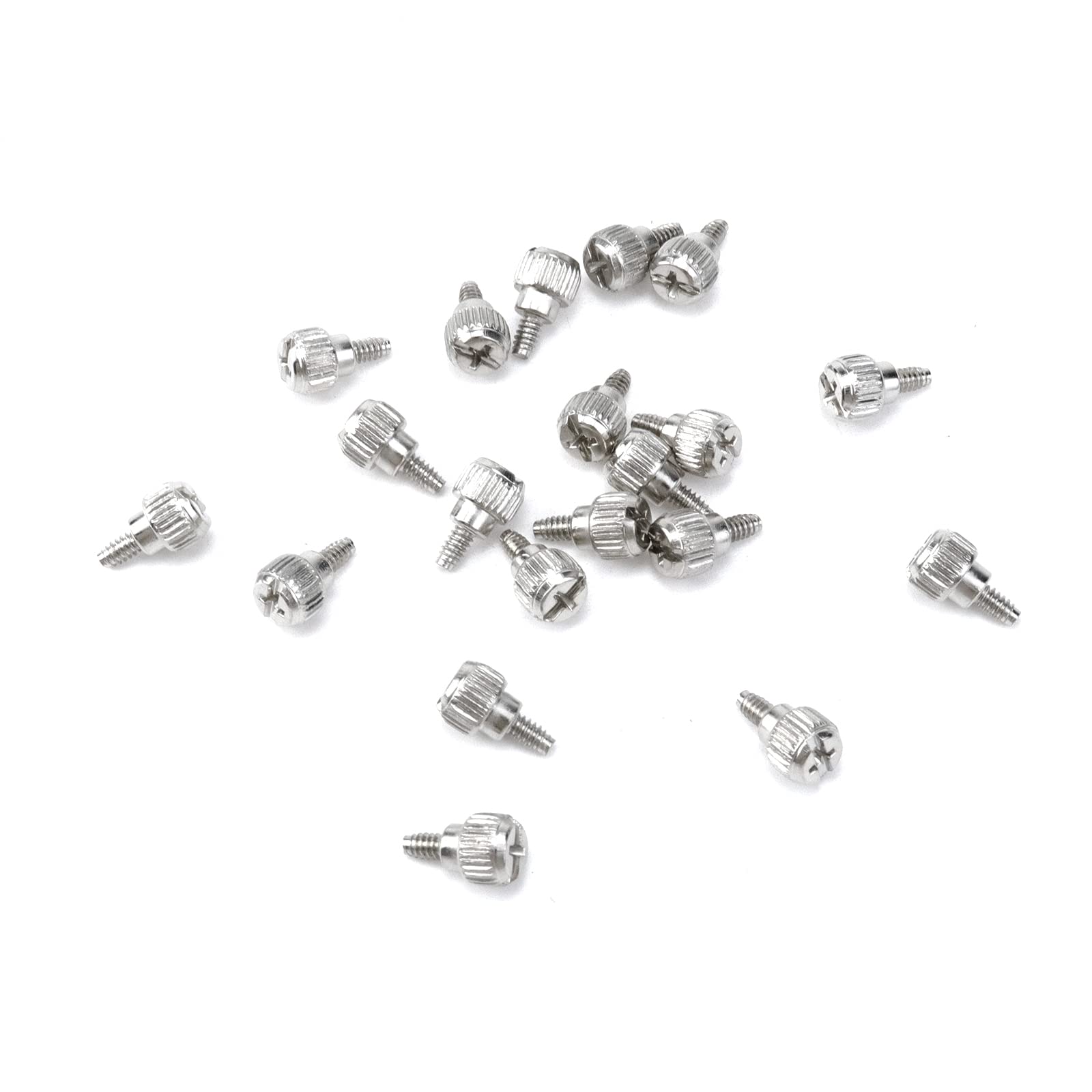 Mewutal 20-Pack 6-32 Thread PC Case Thumb Screws, Silver Computer Case Fasteners for Easy DIY PC Builds & Upgrades