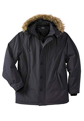 KingSize Men's Big & Tall Arctic Down Parka with Detachable Hood & Insulated Cuffs - Winter Jacket for Extreme Cold Weather, Outdoor Activities & Snow Sports