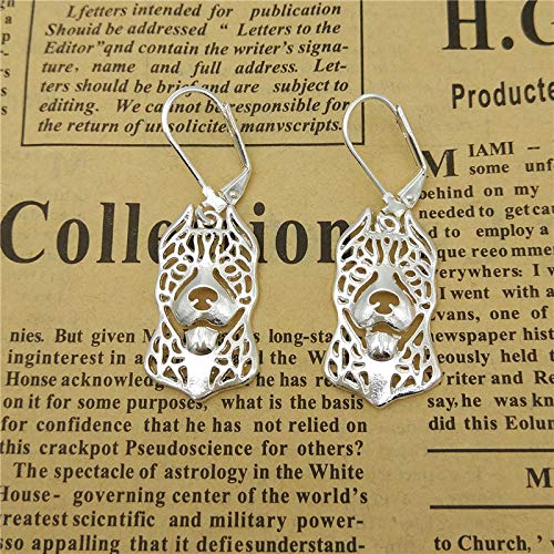 Pit Bull Jewelry Set for Women - 925 Sterling Silver Dog Earrings & Necklace | American Staffordshire Terrier Pendant & Chain | Perfect Gift for Dog Moms | Great for Casual Wear, Dog Lover Gifts & Pet Memorial Jewelry
