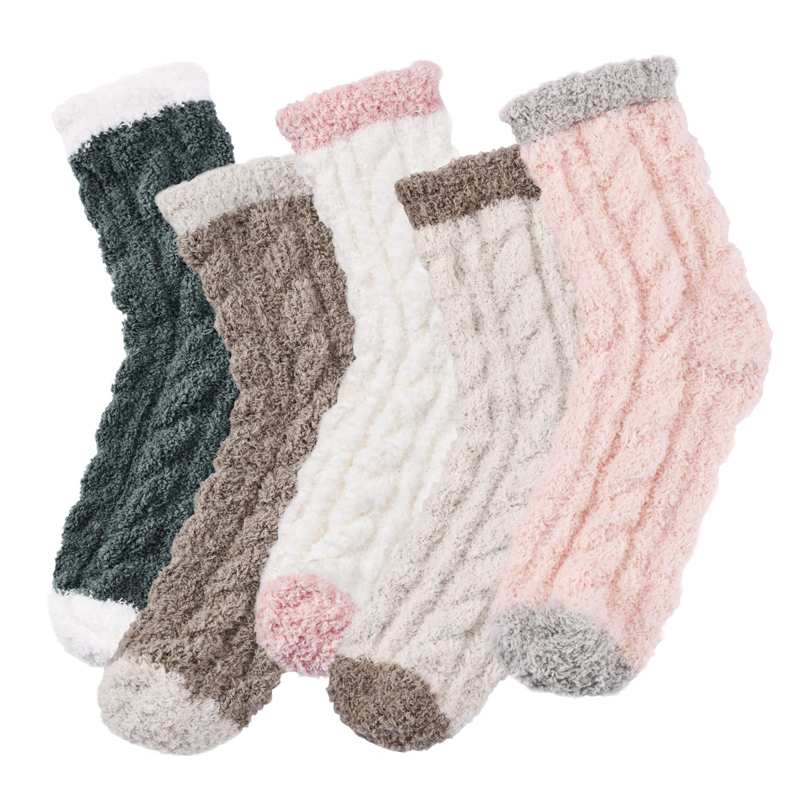 Ultra Soft Women's Fuzzy Socks - Cozy Winter Warm Slipper Socks for Sleeping & Lounging | Gradient Design | Perfect for Cold Nights, Relaxing at Home, and Gift Giving