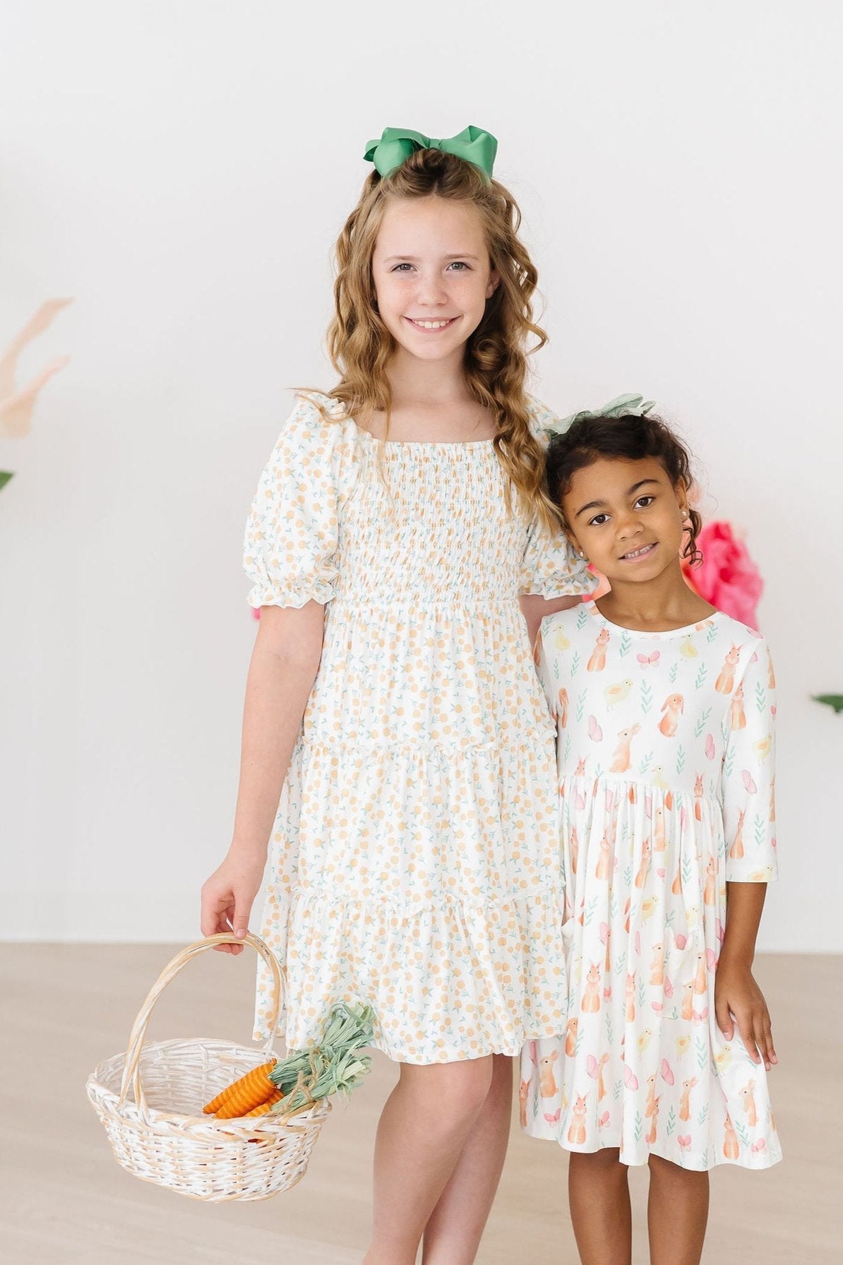 Marvelous Marigolds Smocked Ruffle Dress for Girls | Floral Print Summer Party Outfit | Perfect for Birthday, Easter & Special Occasions