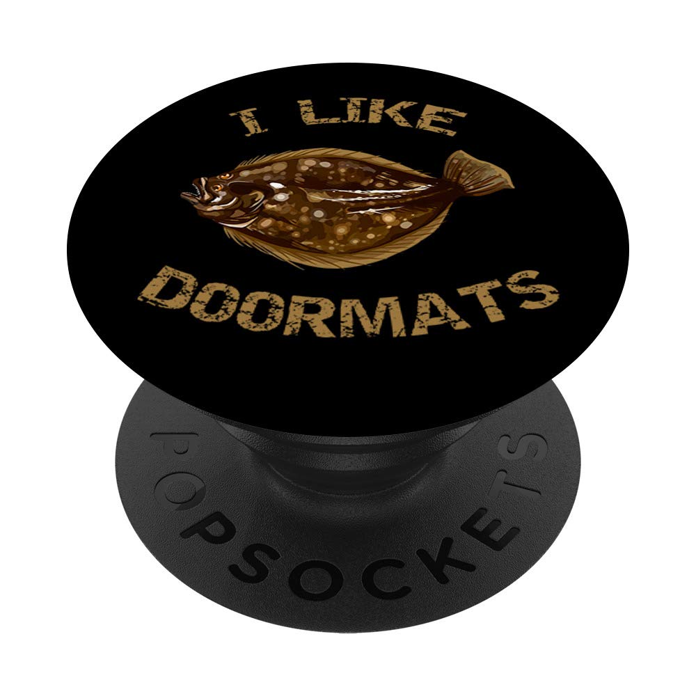 Summer Flounder Fishing & Fluke Fishing Doormats | Non-Slip PopSockets Grip Stand for Phone & Tablet | Perfect for Anglers & Beach House Decor