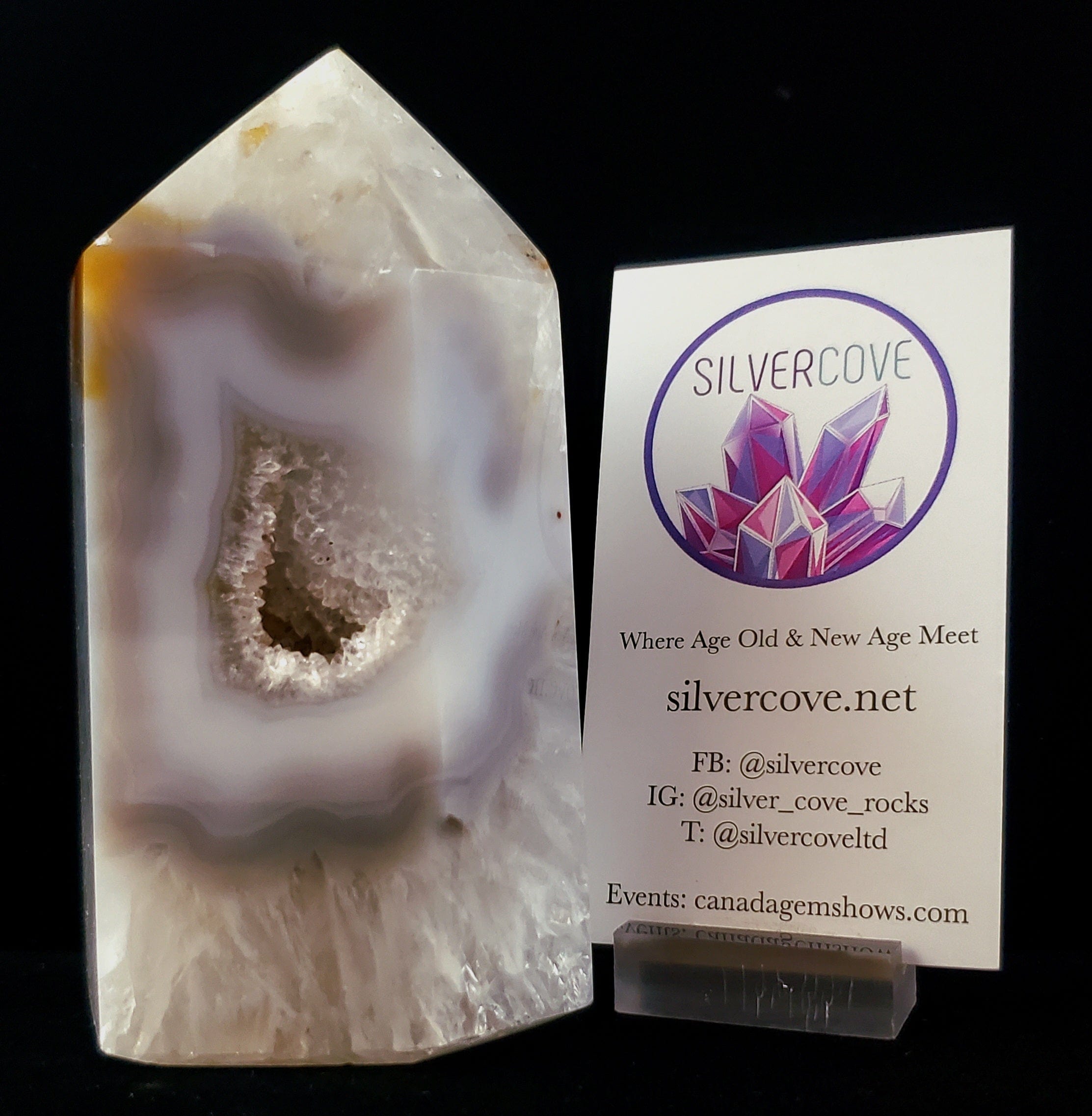 Natural Agate & Quartz Crystal Tower - Healing Stone for Meditation, Reiki, and Home Decor | Spiritual Energy Enhancer for Yoga, Feng Shui, and Office Desk