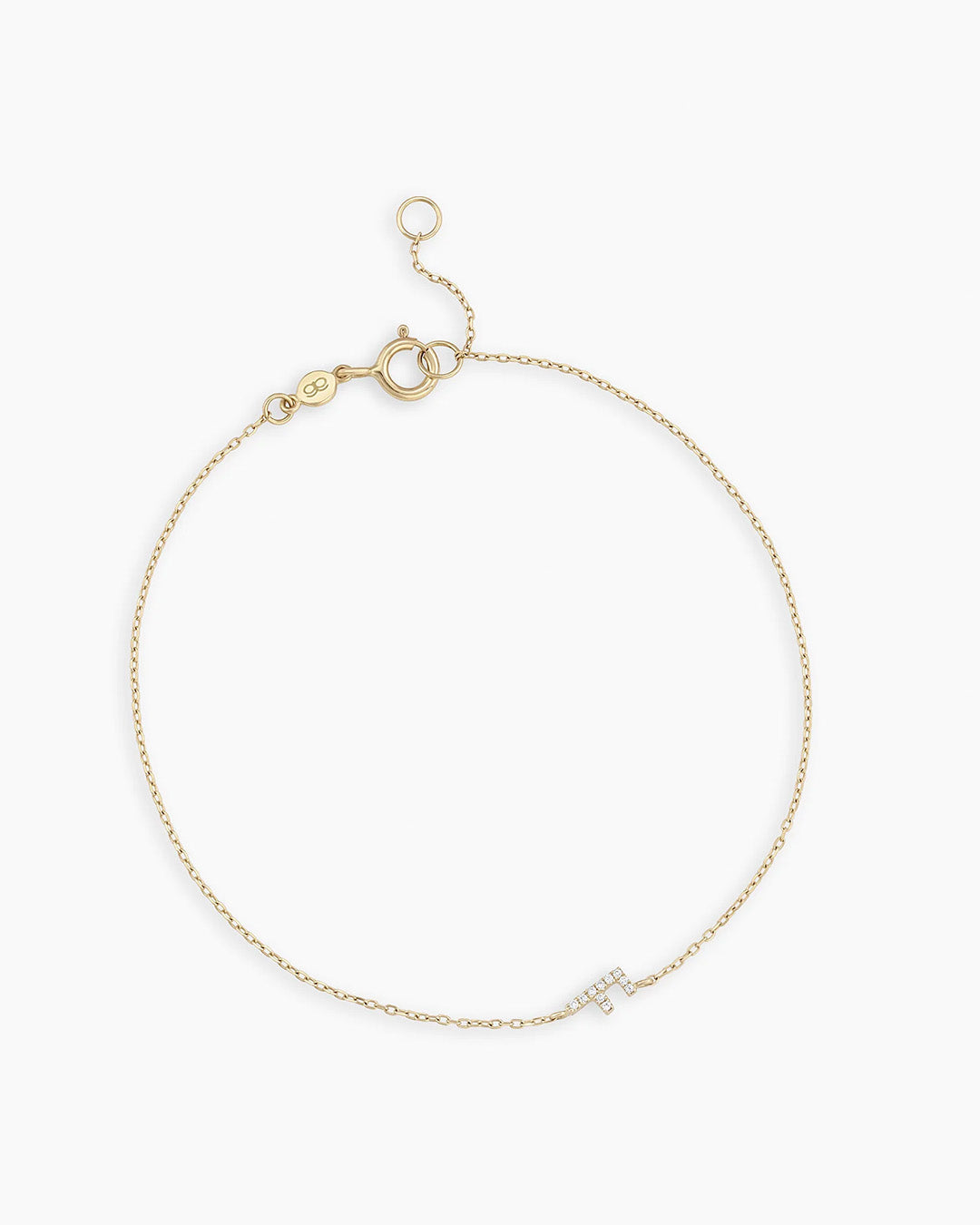 Diamond Pavé Alphabet Bracelet - Personalized Initial Letter Bracelet for Women, Sterling Silver or Gold Plated, Elegant Gift for Birthday, Anniversary, Valentine's Day | Perfect for Everyday Wear & Special Occasions