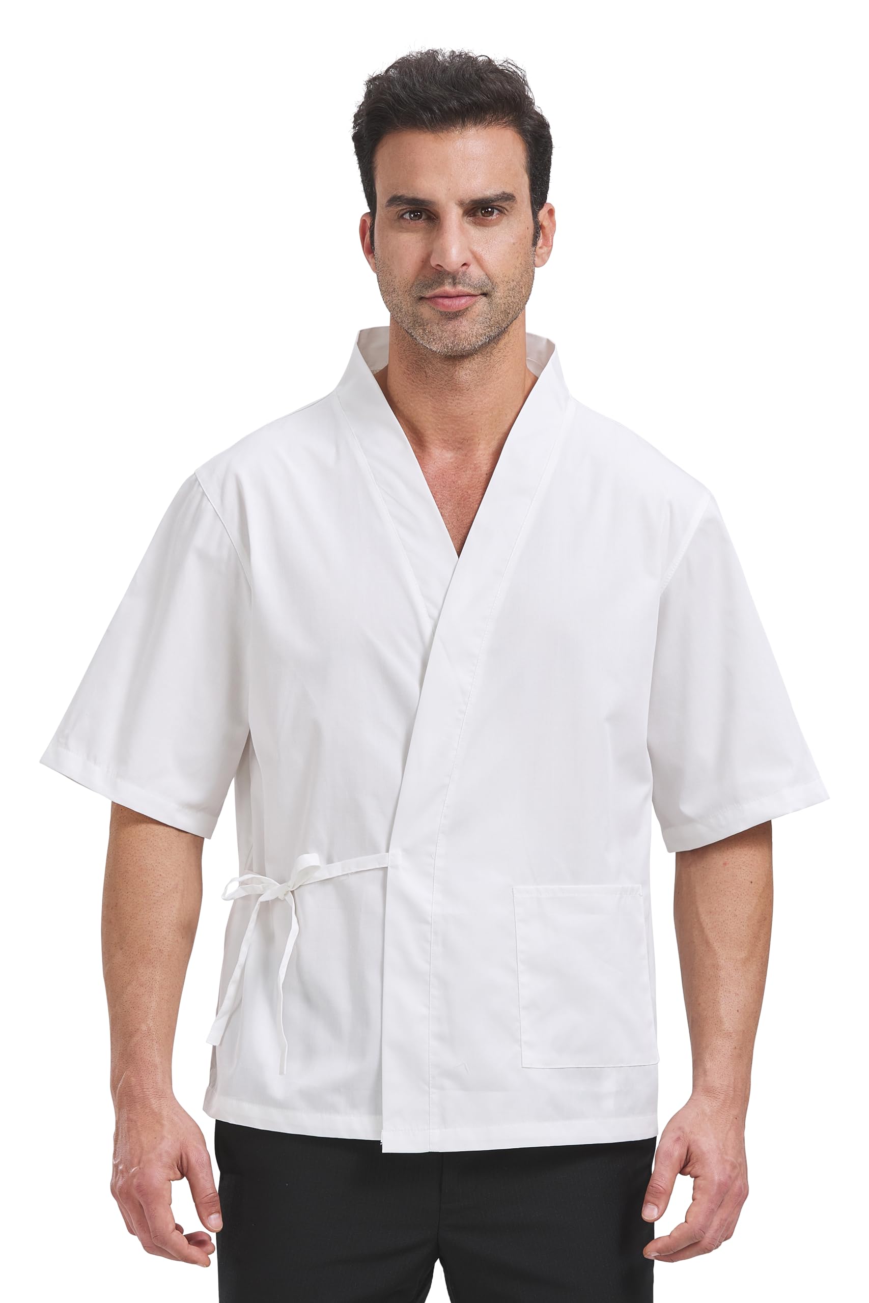Nanxson Professional Chef Coat - Short Sleeve Kitchen Jacket for Men | Breathable Cooking Uniform, Restaurant Workwear (CFM0074) | Perfect for Chefs, Cooks & Culinary Professionals