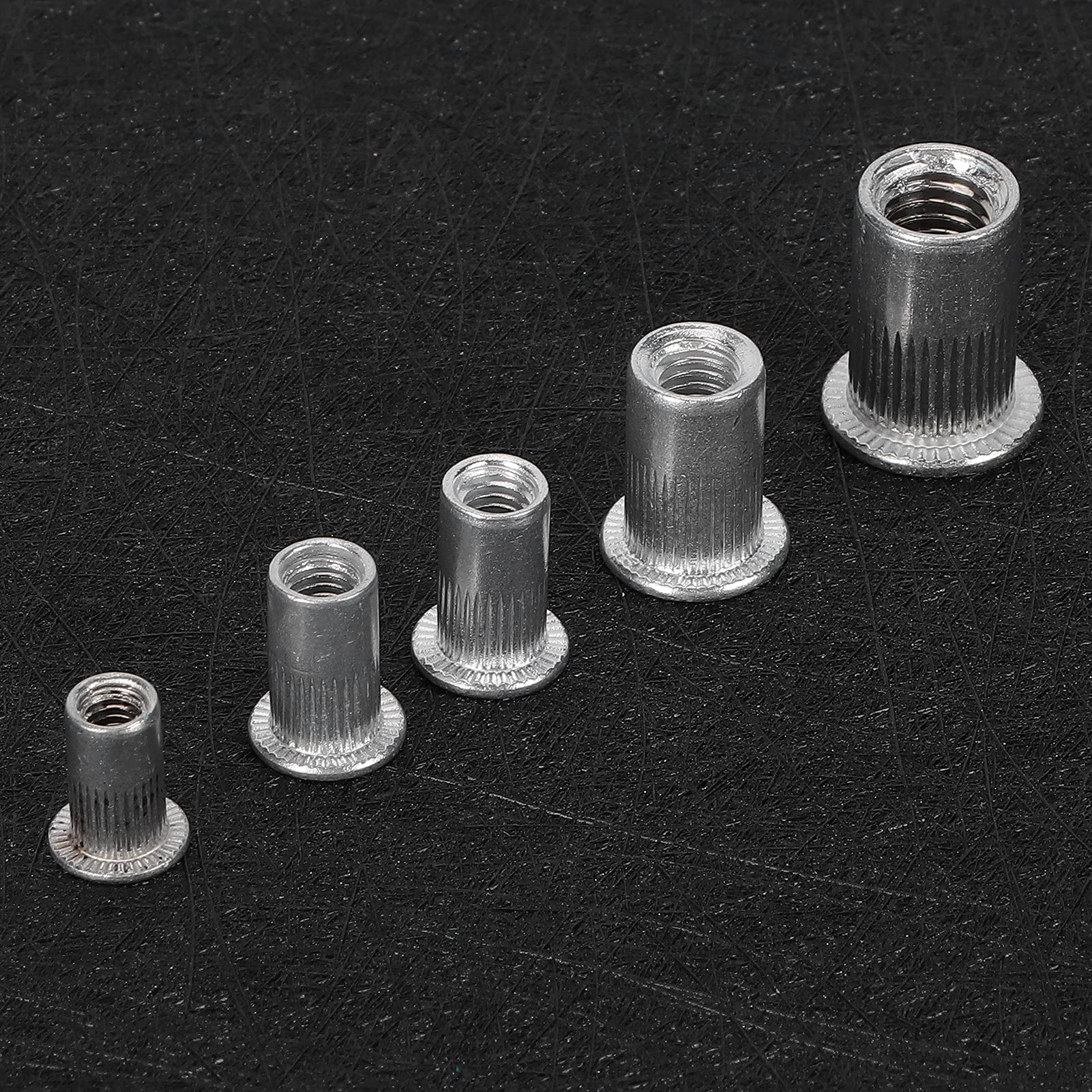 Premium Stainless Steel Rivet Nuts Kit - 100Pcs Heavy Duty Threaded Inserts for Furniture, Appliances & Marine Hardware - Secure Fastening Solution for DIY, Home Improvement & Boat Maintenance