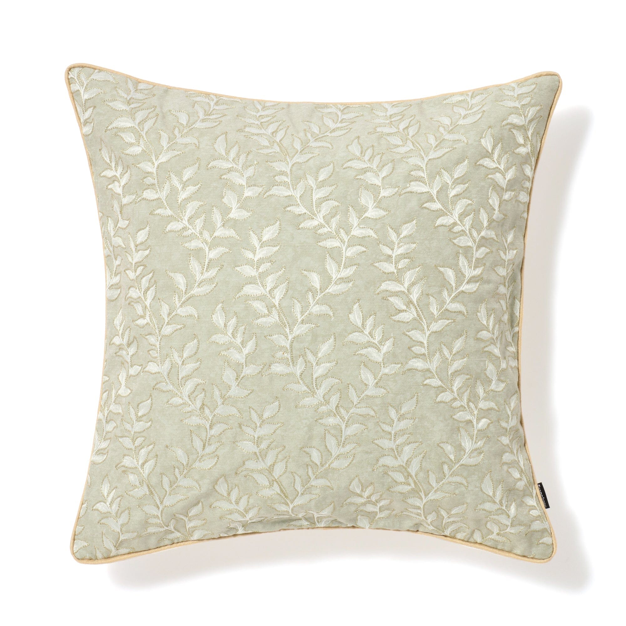 JQ Leaf Pattern Decorative Cushion Cover 18x18 Inches Soft Gray - Perfect for Sofa, Bed, Chair & Home Decor