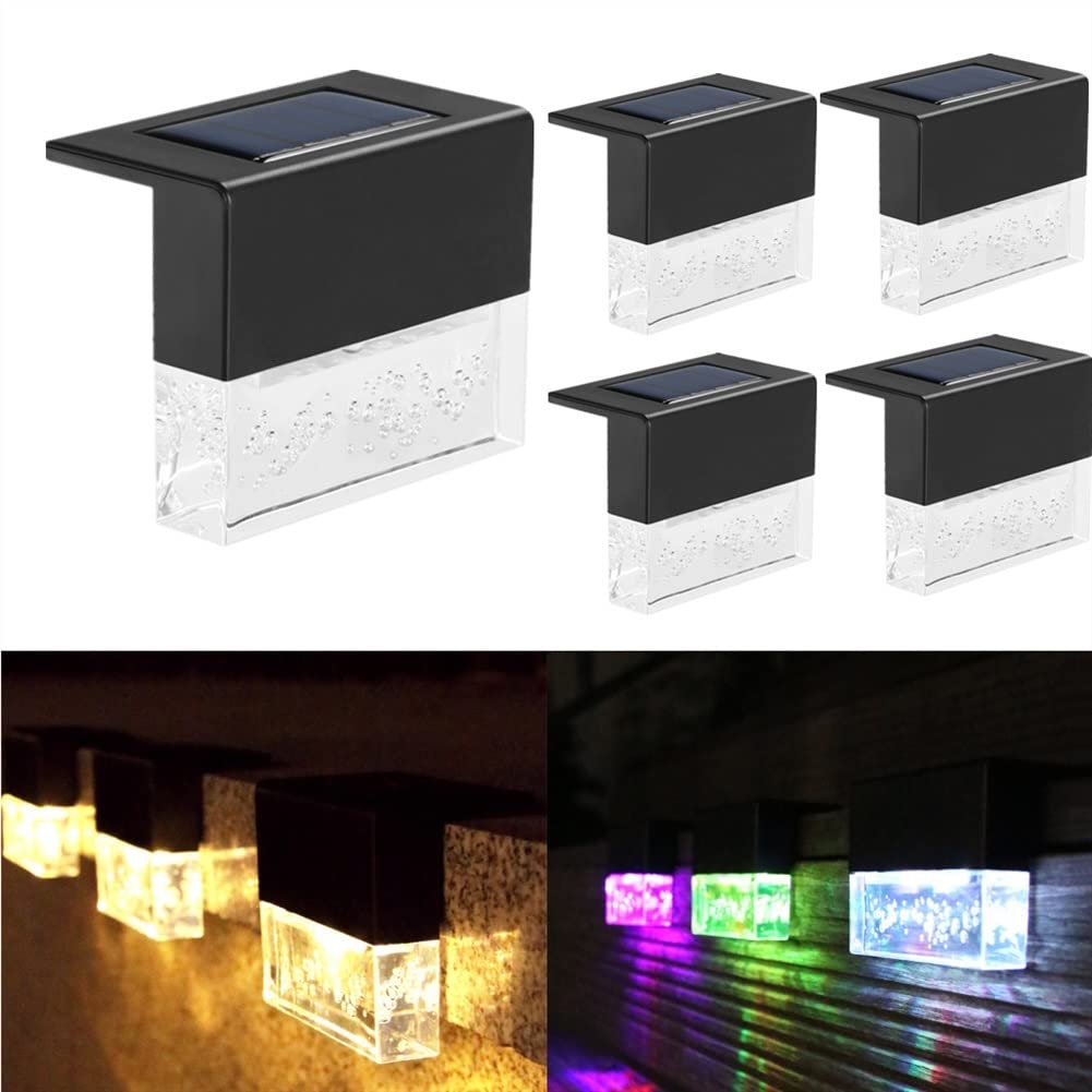 BETDET Solar Deck Lights - 4 Pack Outdoor Fence Post Lights, Waterproof Garden Decorative Lighting with Permanent On Mode for All Night Illumination | Perfect for Patio, Pathway, Yard, and Landscape Decoration