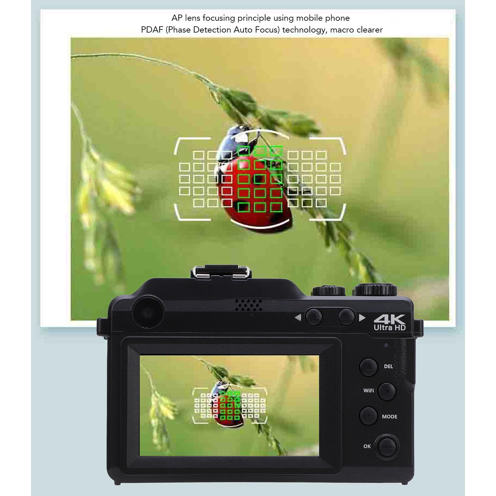 4K UHD 56MP Digital Camera with 18X Zoom | Anti-Shake Vlogging Camera for YouTube | Portable Compact Camera for Photography Beginners & Teens | Perfect for Travel, Blogging & Family Events