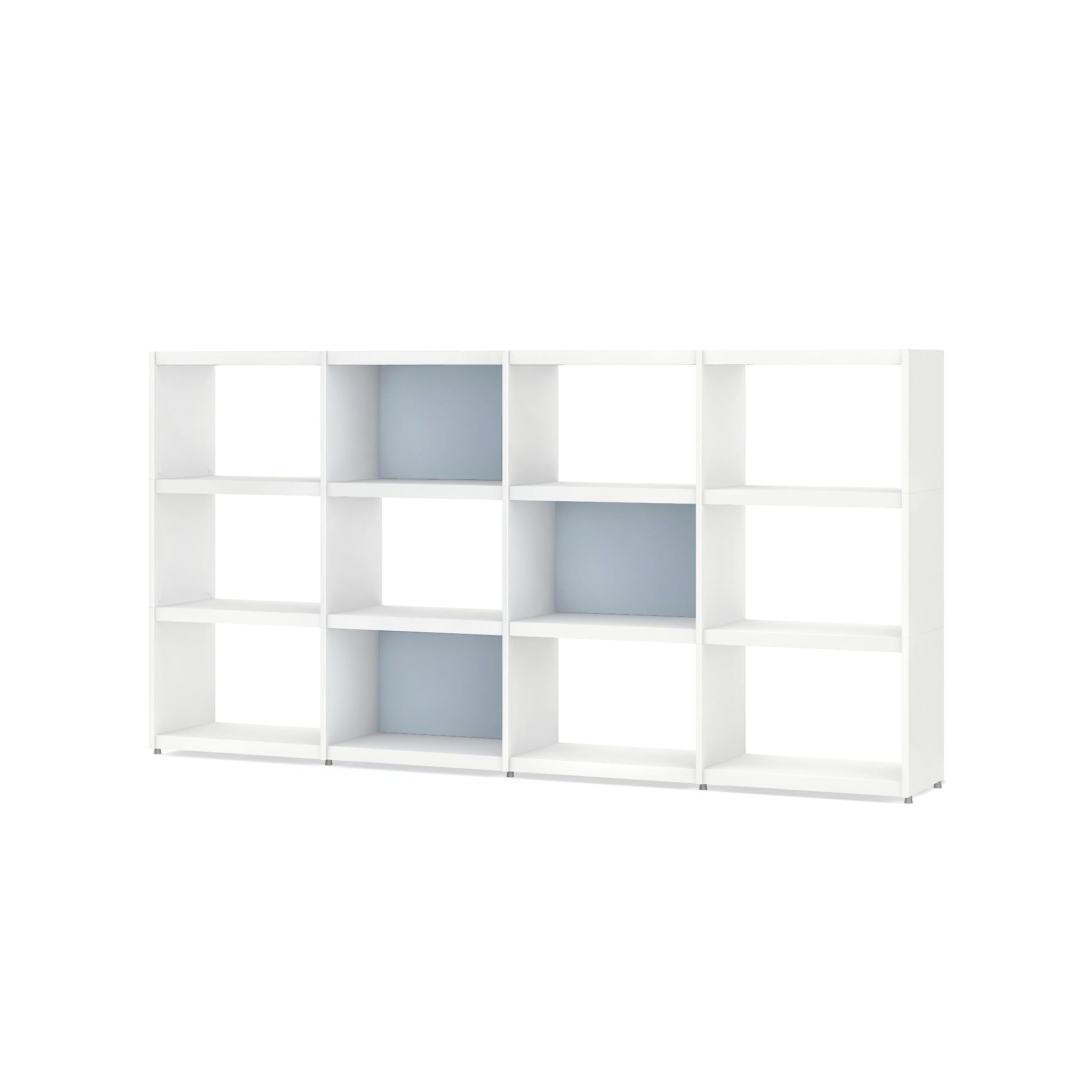 YOMO Modular Bookshelf 4x3 - Modern Wooden Bookcase with Adjustable Shelves for Home & Office Storage - Perfect for Living Room, Bedroom or Study Organization