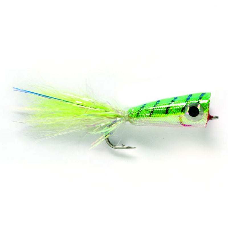 Fulling Mill Mylar Popper Fly Fishing Lures - Premium Saltwater & Freshwater Flies for Bass, Trout, and Panfish - Perfect for Stream, Lake, and River Fishing Adventures