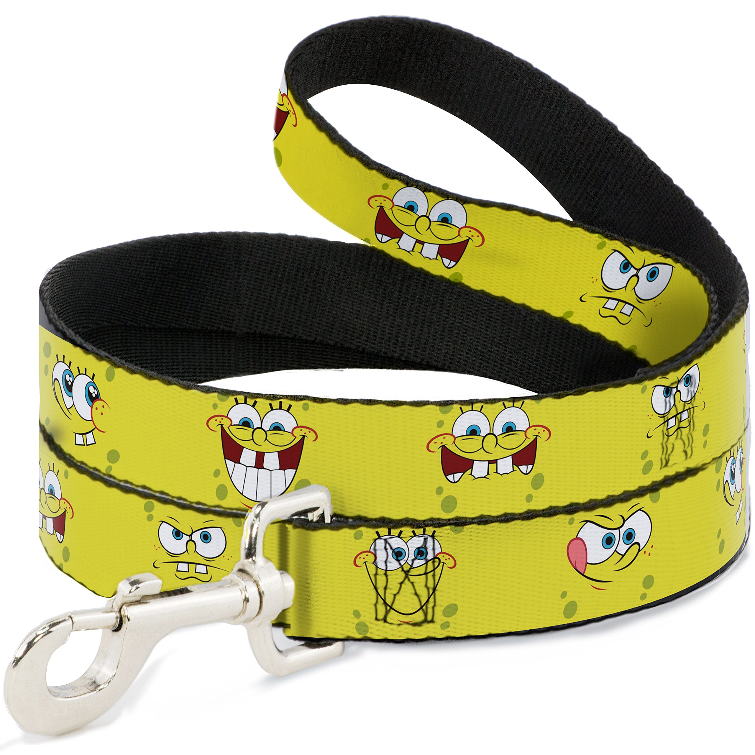 Buckle-Down SpongeBob Expressions Pet Leash - 4FT Nylon Dog Leash with 1/2