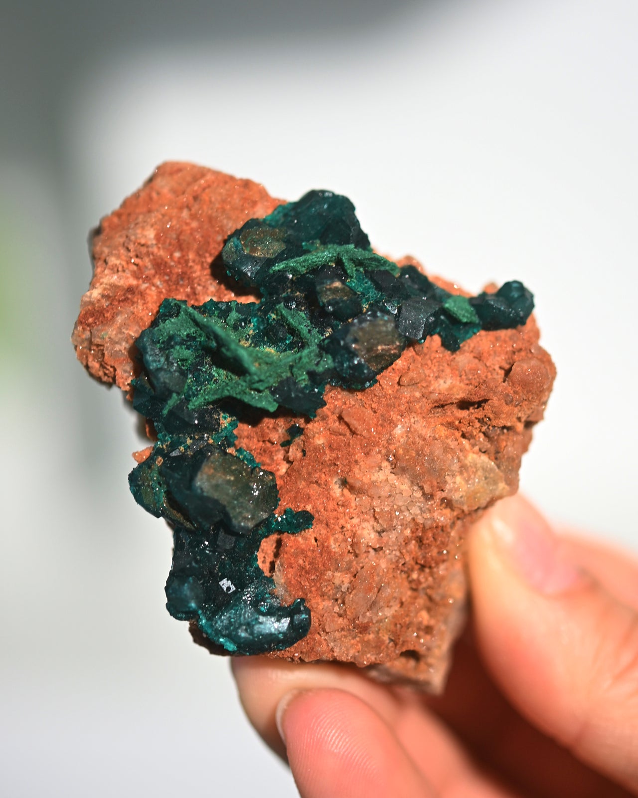 Natural Malachite Dioptase Mineral Specimen - 3 Inch Raw Crystal for Collectors, Healing & Home Decor | Perfect for Meditation, Energy Work & Display Cases