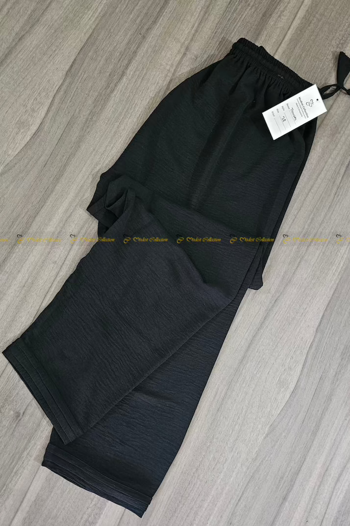 Stylish Black Trousers for Teens & Women - Comfortable Casual Pants for School, Work & Everyday Wear