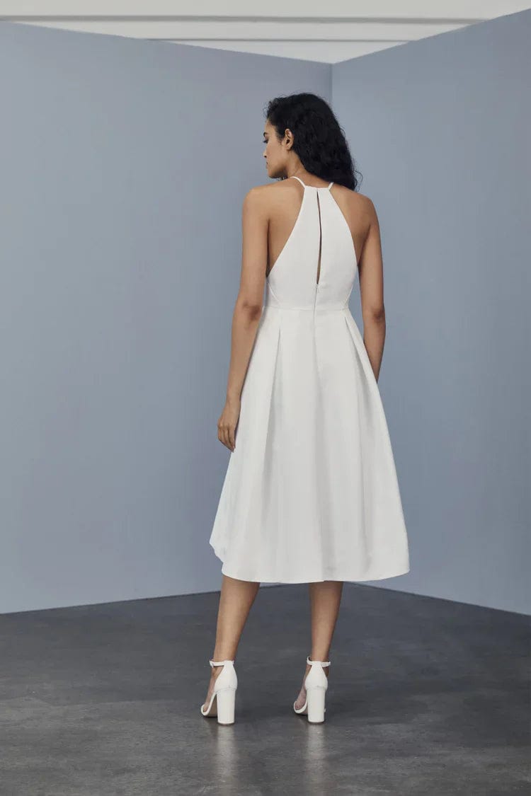 Amsale LW162 Women's Wedding Dress Size 4 - Elegant Bridal Gown for Church Ceremony & Reception
