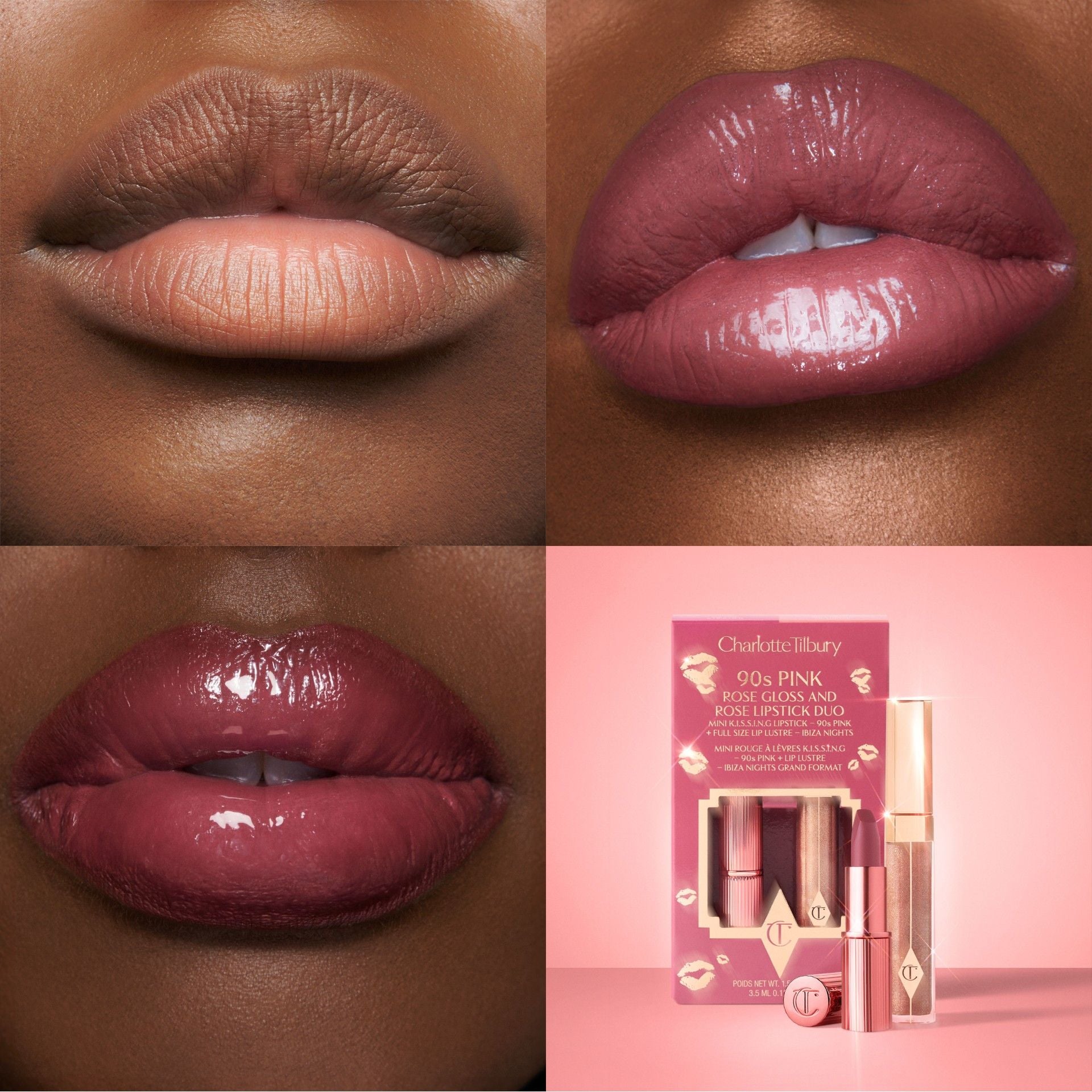 K.I.S.S.I.N.G Lipstick and Lip Gloss Set - Long Lasting Moisturizing Matte & Shiny Combo for Everyday Wear, Date Night & Special Occasions