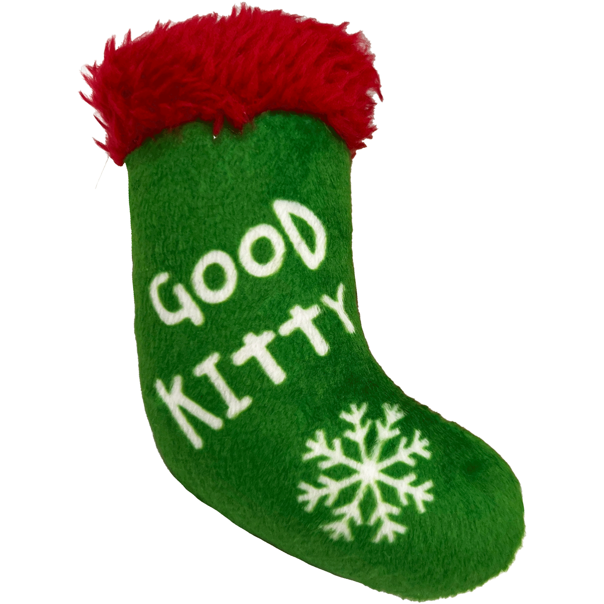 Kittybelles Good Kitty Bad Kitty Cat Stocking Toy - Green Plush Catnip Toy for Playful Kittens | Perfect for Christmas Stockings & Interactive Playtime