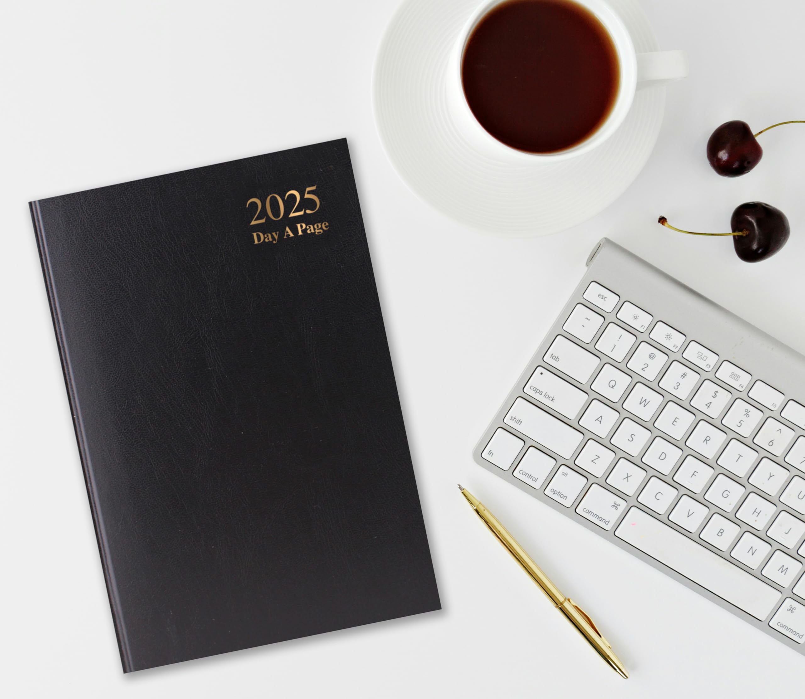 2025 A4 Day-to-Page Diary Planner - Hardback Cover with Full Weekend Pages - Classic Black Organizer for Work, School & Personal Scheduling - Perfect for Professionals, Students & Home Office Use