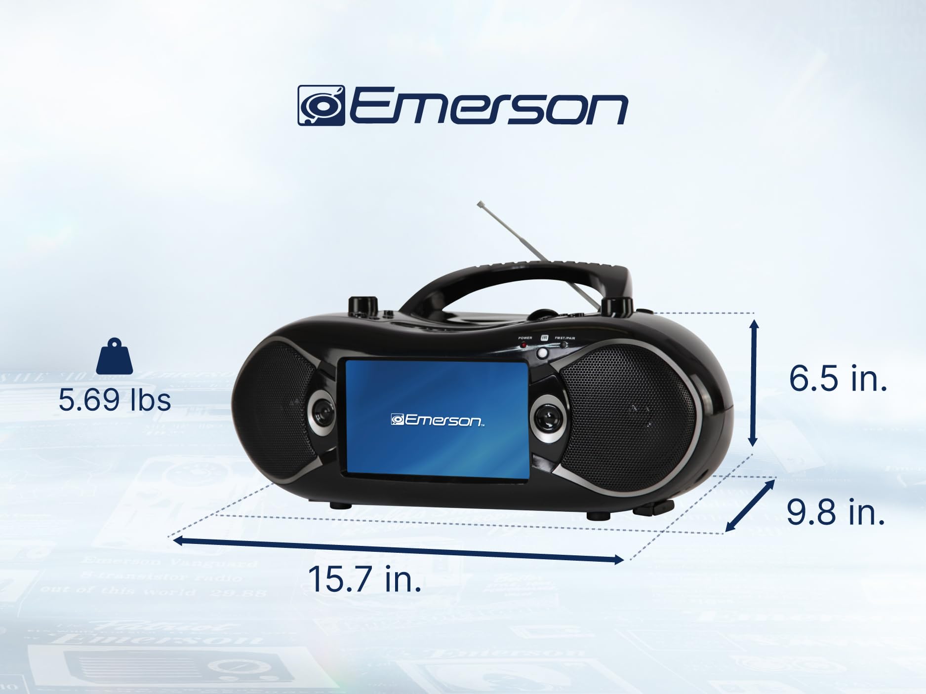 Emerson EDL-2870H Portable Bluetooth DVD Player with 7