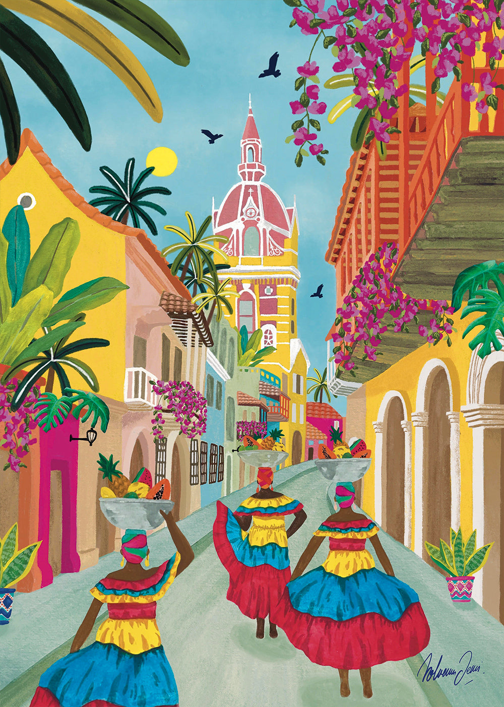 Cartagena 1,000 Piece Jigsaw Puzzle - Challenging Adult Puzzle for Relaxation & Family Game Night