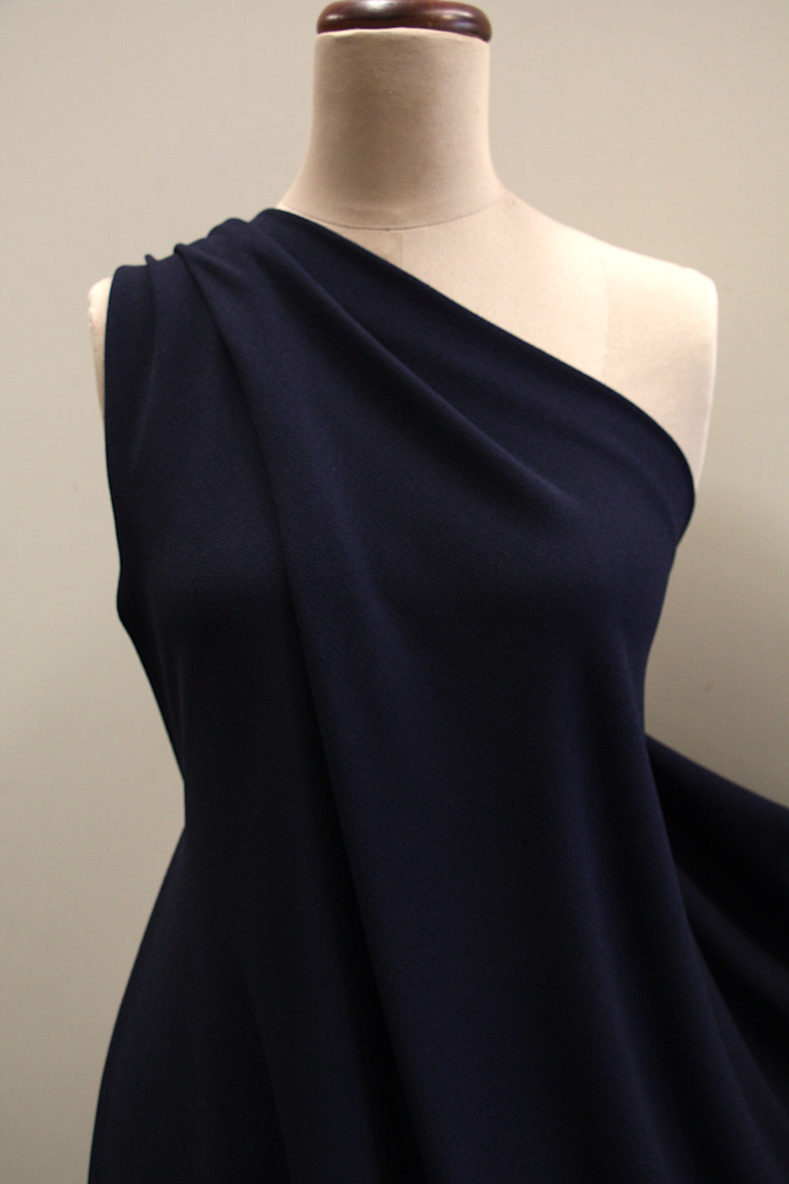 Charm Crepe Navy Blue Fabric - Soft & Flowy Material for Dresses, Scarves, and DIY Sewing Projects | Perfect for Evening Wear, Bridal Gowns & Fashion Design