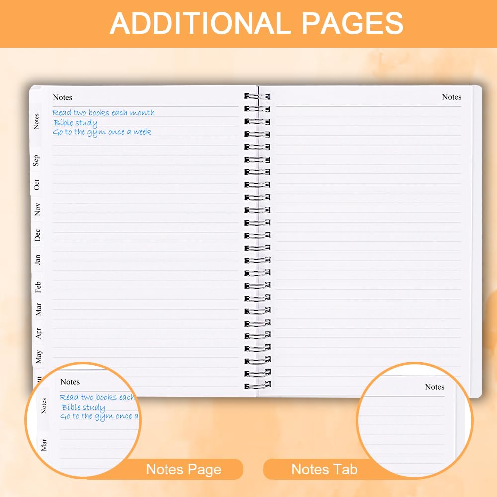 2024-2025 Monthly Appointment Planner - A5 Size (5.8x8.25 Inches) with 12 Tabs from July 2024 to June 2025, Flexible Cover & Twin-Wire Binding - Perfect for Business Professionals, Students, and Personal Organization