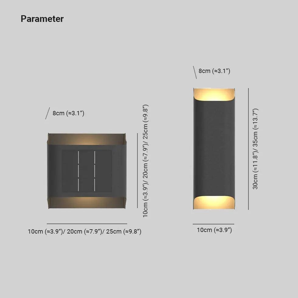 Solar Powered LED Wall Lights for Garden - Outdoor Waterproof Landscape Lighting for Patio, Yard, and Pathway Decoration
