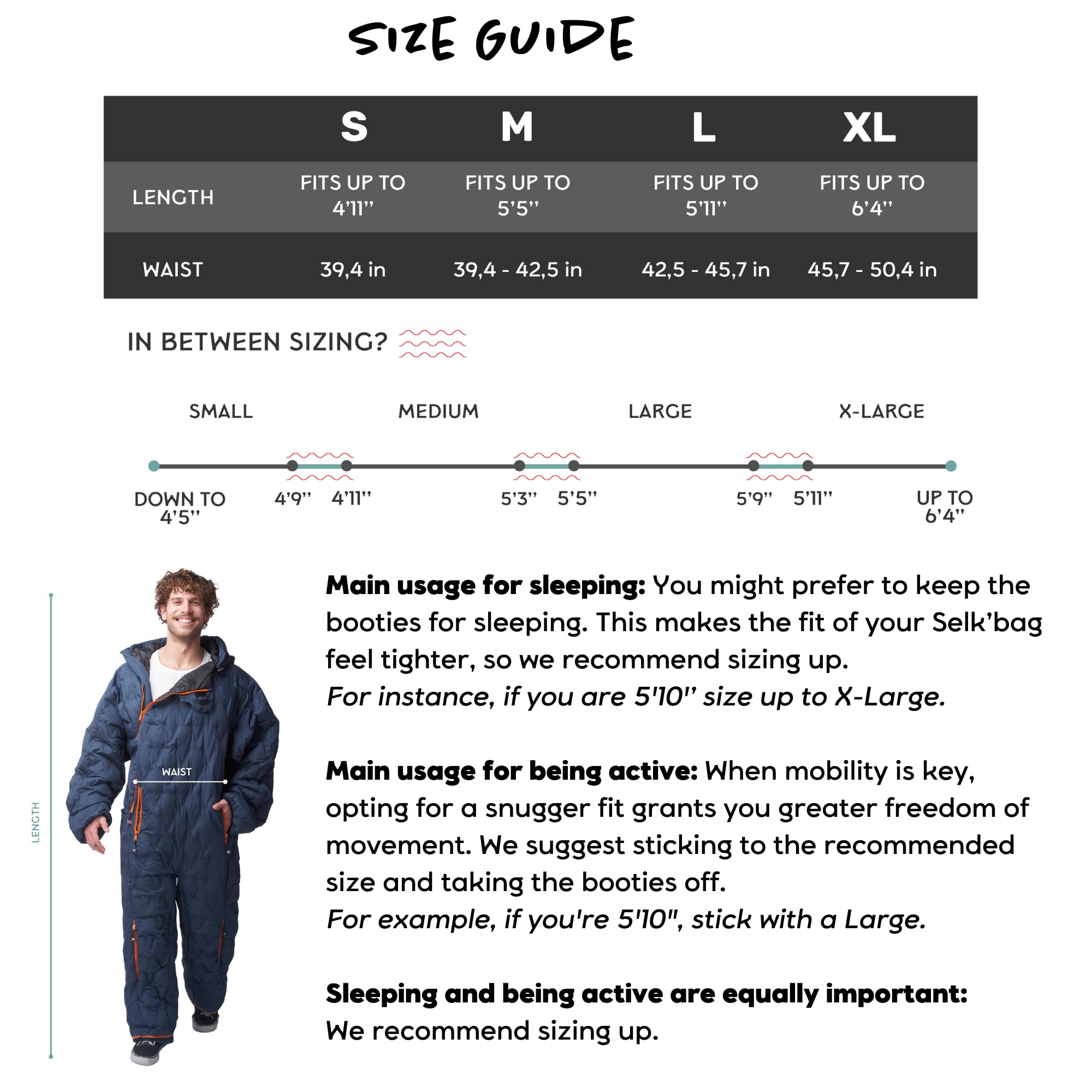 Selk'bag Pro Wearable Sleeping Bag - Lightweight & Portable for Camping, Hiking, Backpacking, RV Travel, Home Lounging | Indoor & Outdoor Use for Adults | Perfect for Cold Weather Adventures & Cozy Nights