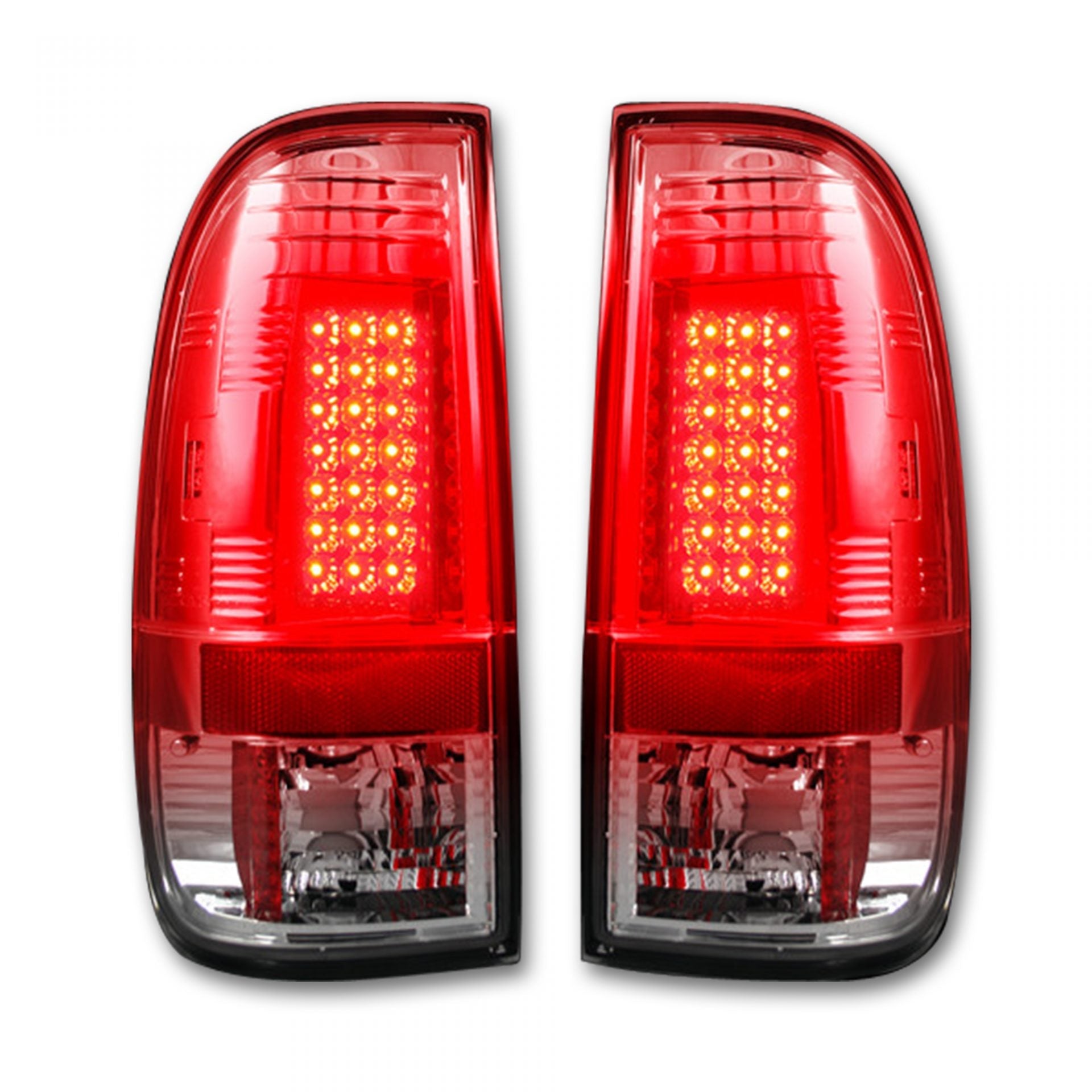 Ford Super Duty F250 F350 F450 F550 LED Tail Lights (1999-2007) - Clear Lens Replacement for Enhanced Visibility & Style - Perfect for Off-Roading, Towing & Night Driving