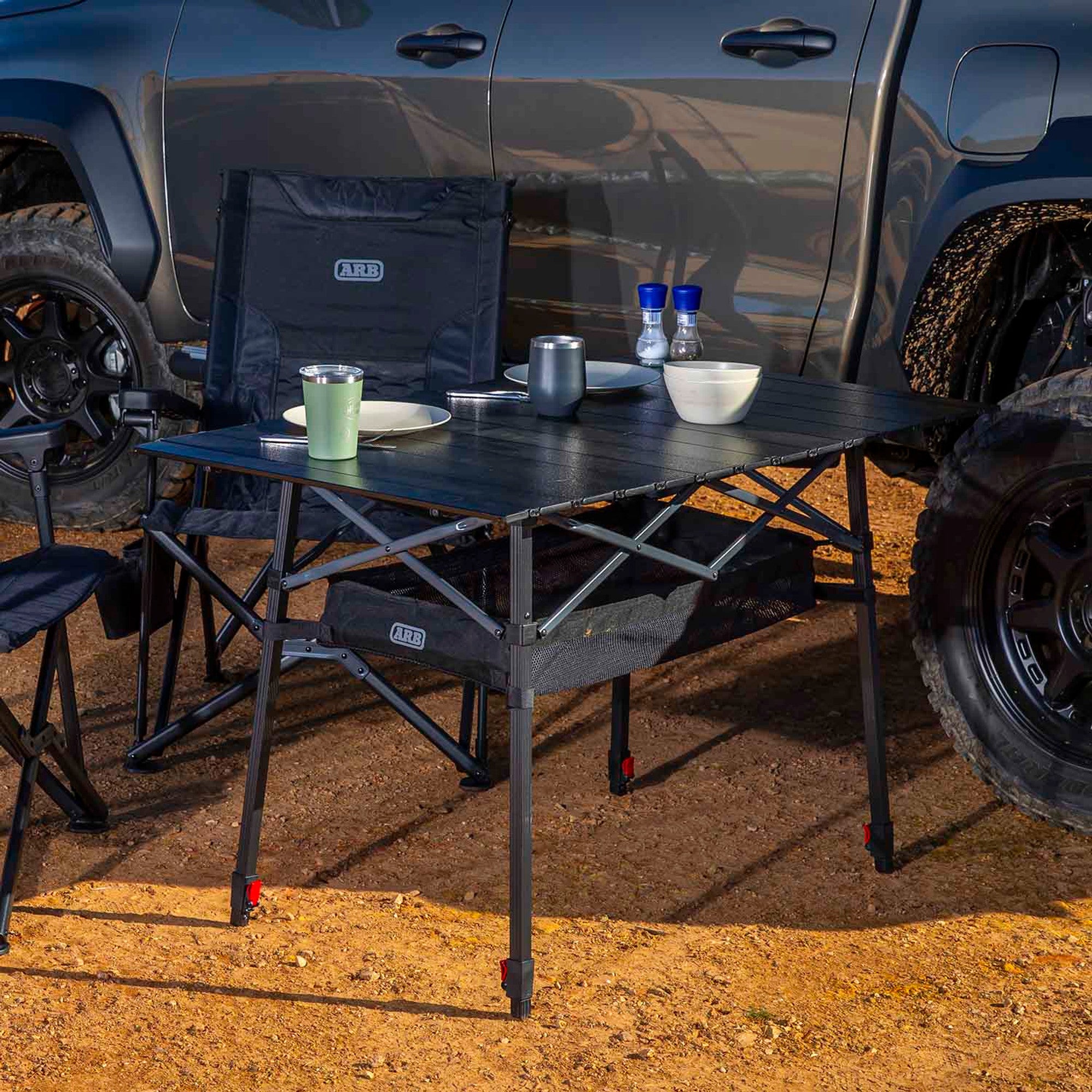 ARB Pinnacle Aluminum Camping Table - Lightweight & Durable Portable Outdoor Table for Camping, Picnics, and Tailgating - Black