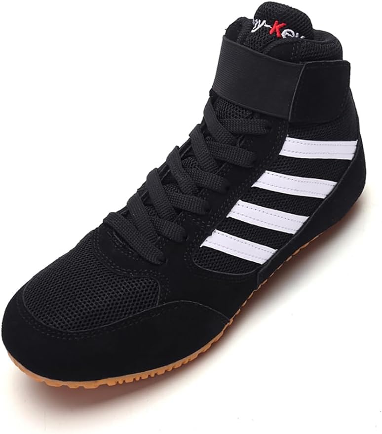 Best High Traction Wrestling Shoes for Men, Women & Kids - Breathable Mesh MMA Boxing Shoes with Ankle Support | Perfect for Wrestling, Martial Arts & Gym Training
