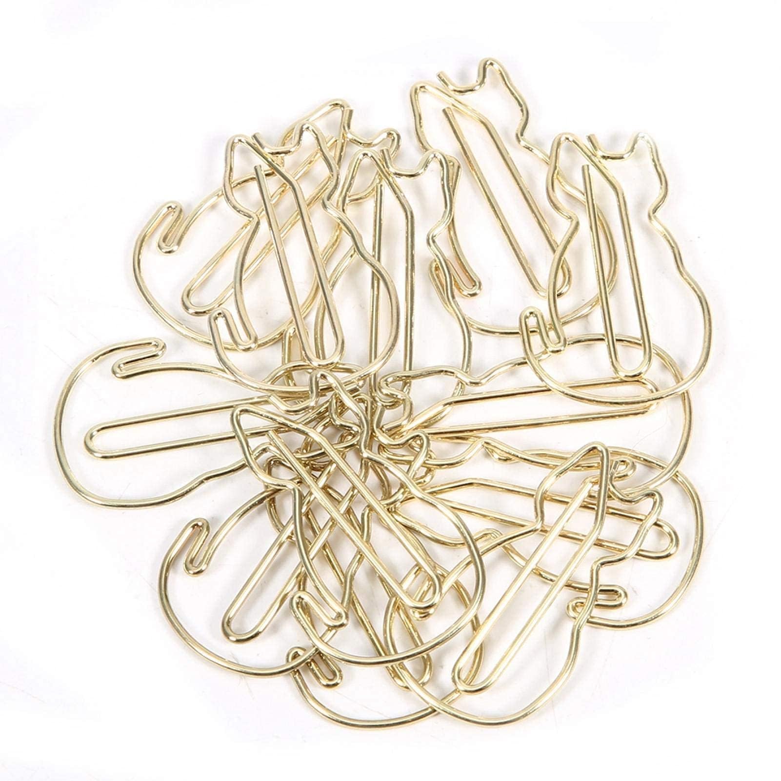 12PCS Gold Cat Paper Clips - Cute Sitting Cat Design Office Supplies for School, Home & Office Organization | Perfect for Notebooks, Documents, Gift Wrapping & Craft Projects